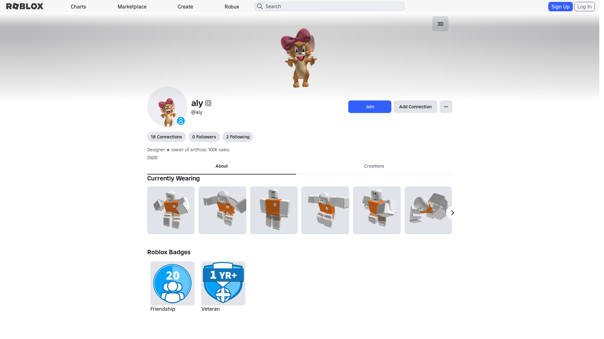 Screenshot of roblox.ly