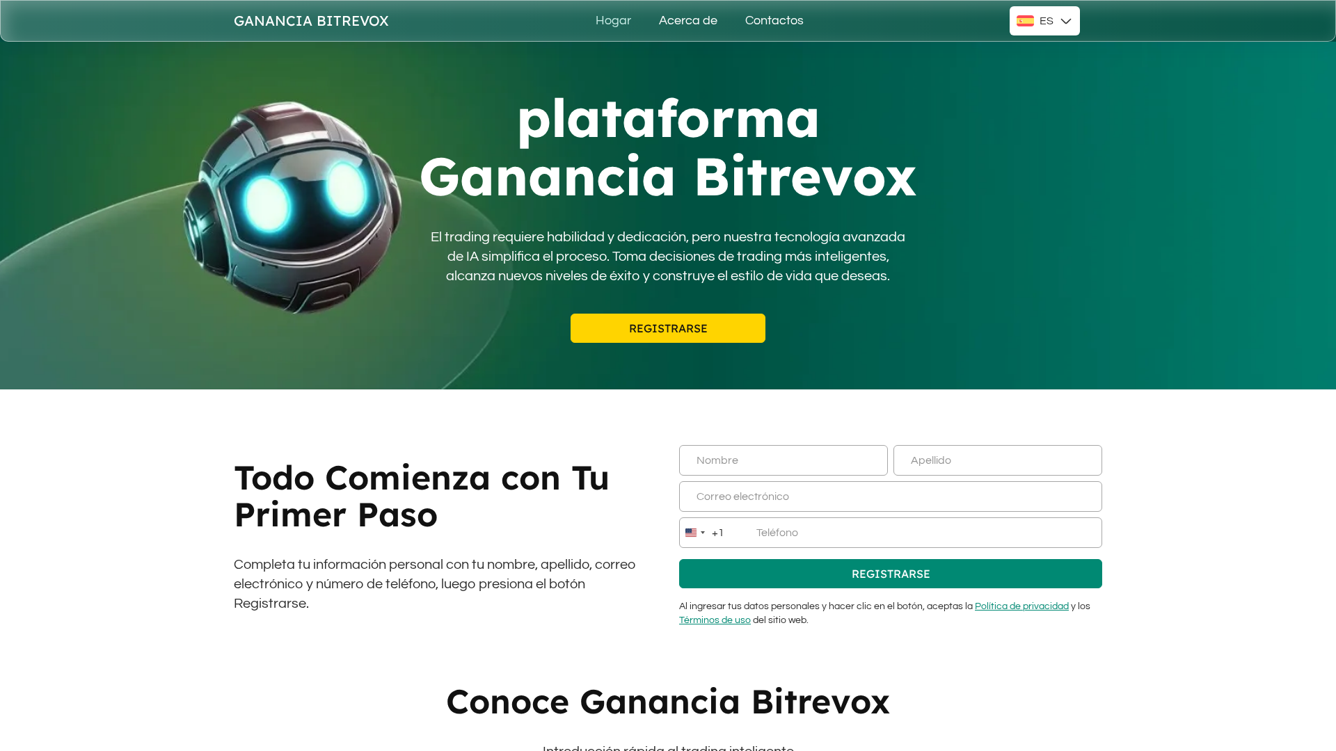 Screenshot of ganancia-bitrevox.live