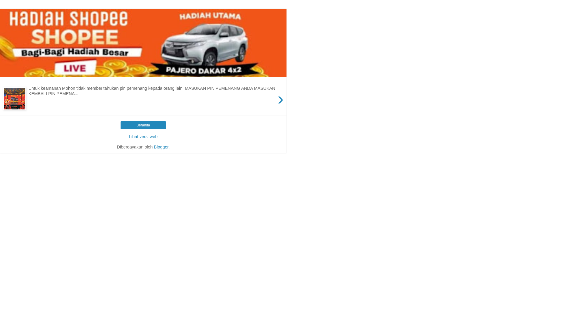 Screenshot of infoundianshopee11.blogspot.com