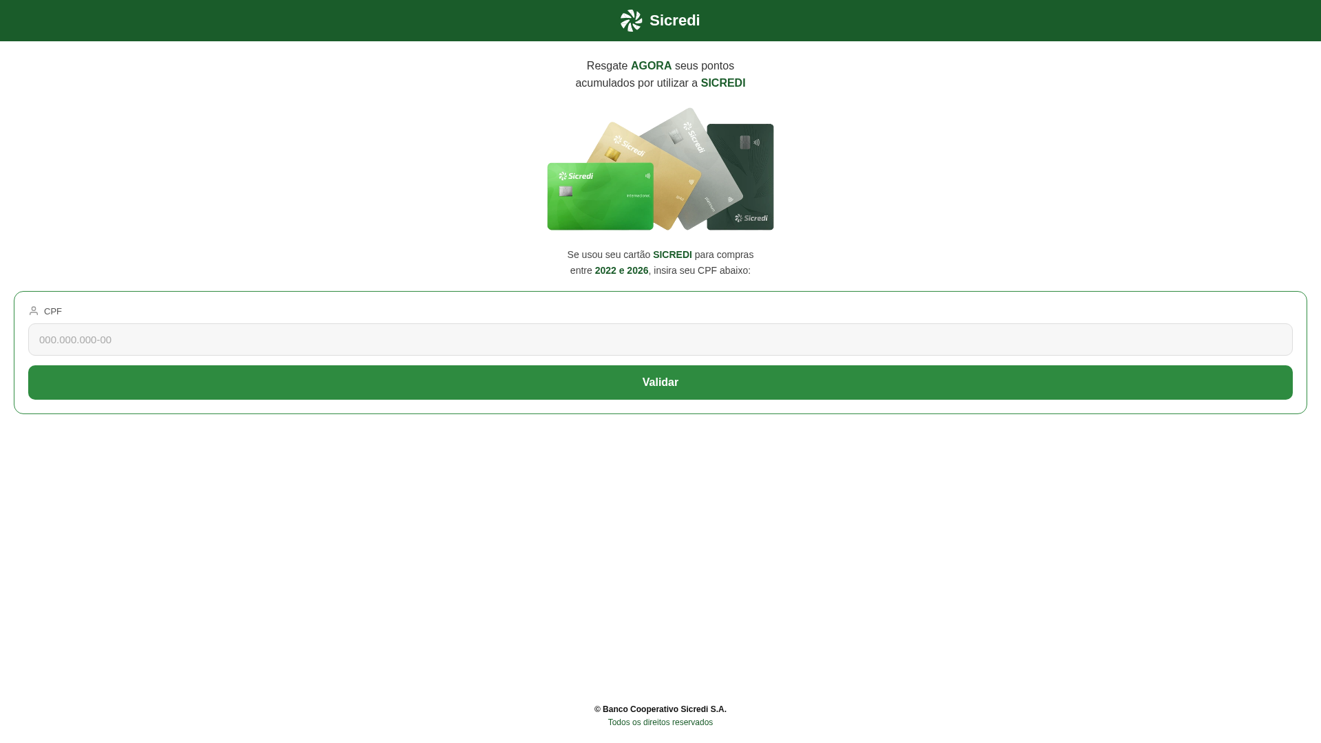 Screenshot of www.sicredipontos.co