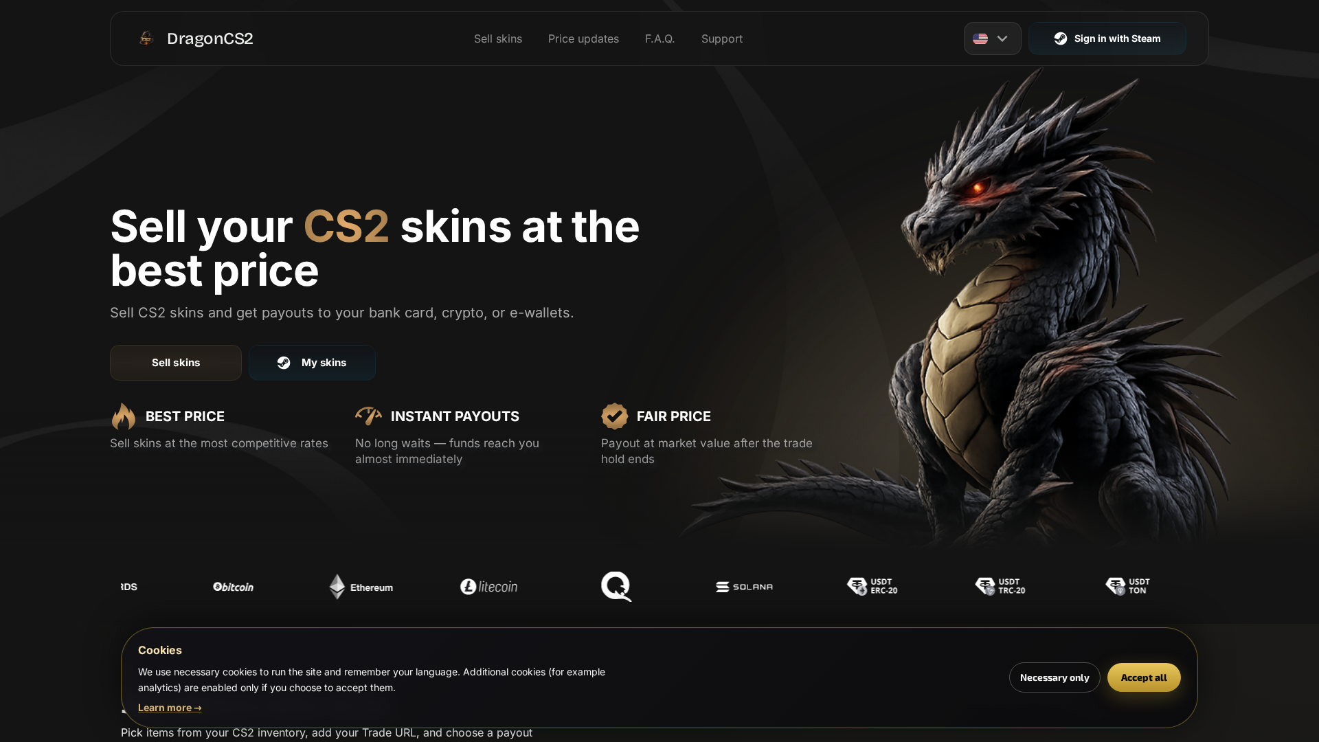 Screenshot of dragoncs2.com