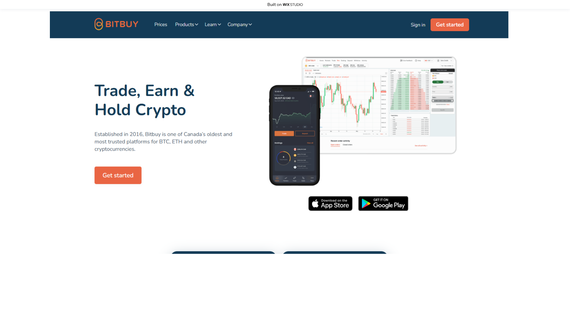 Screenshot of home-bitbauy.wixstudio.com