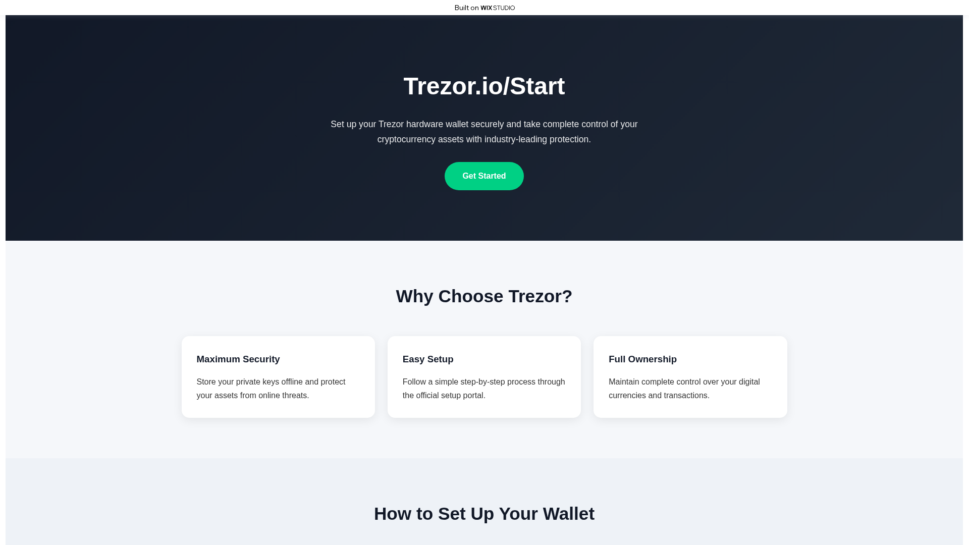 Screenshot of trejort-started.wixstudio.com