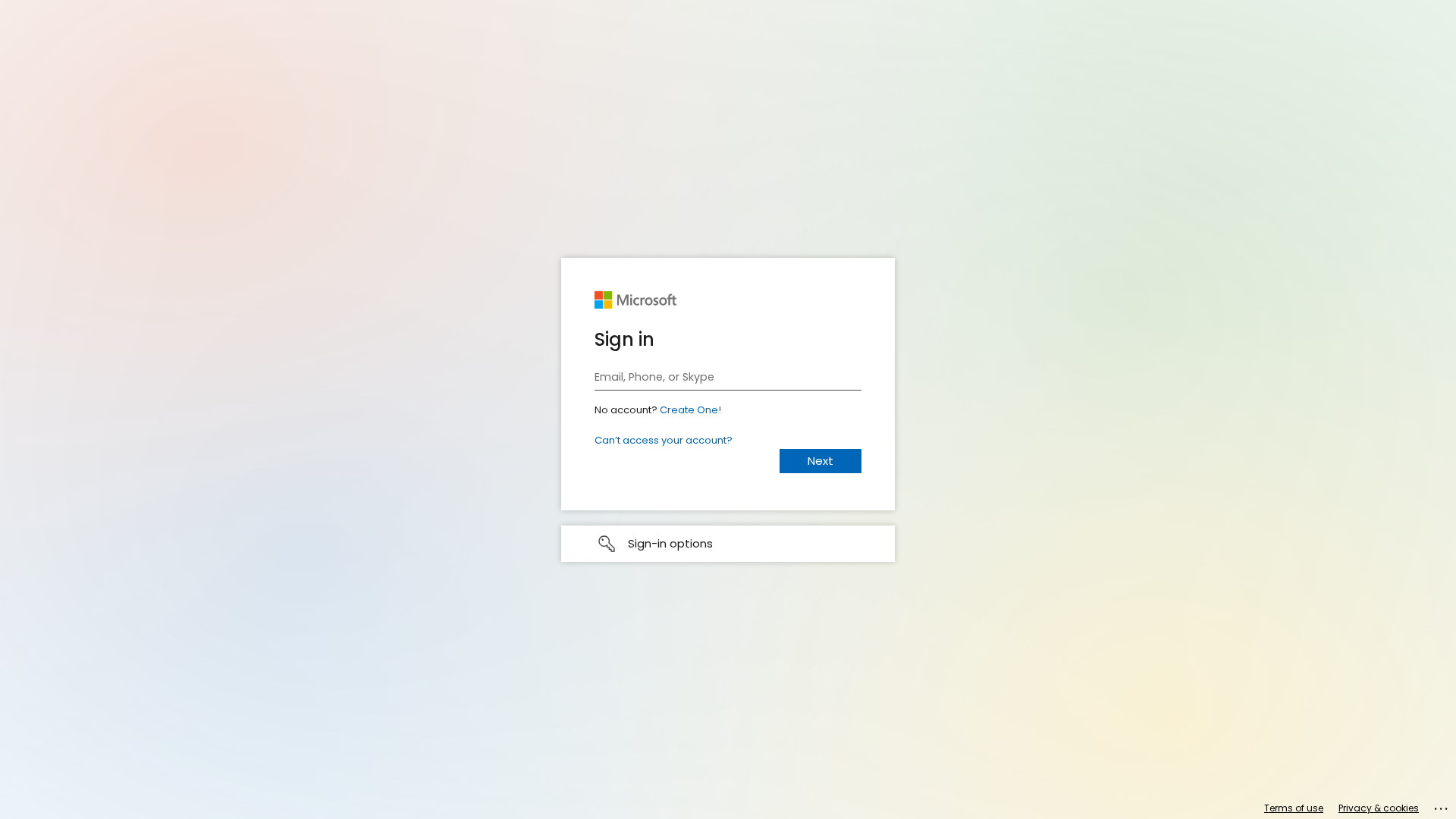 Screenshot of login.microsoftonline.hmvegn.ie