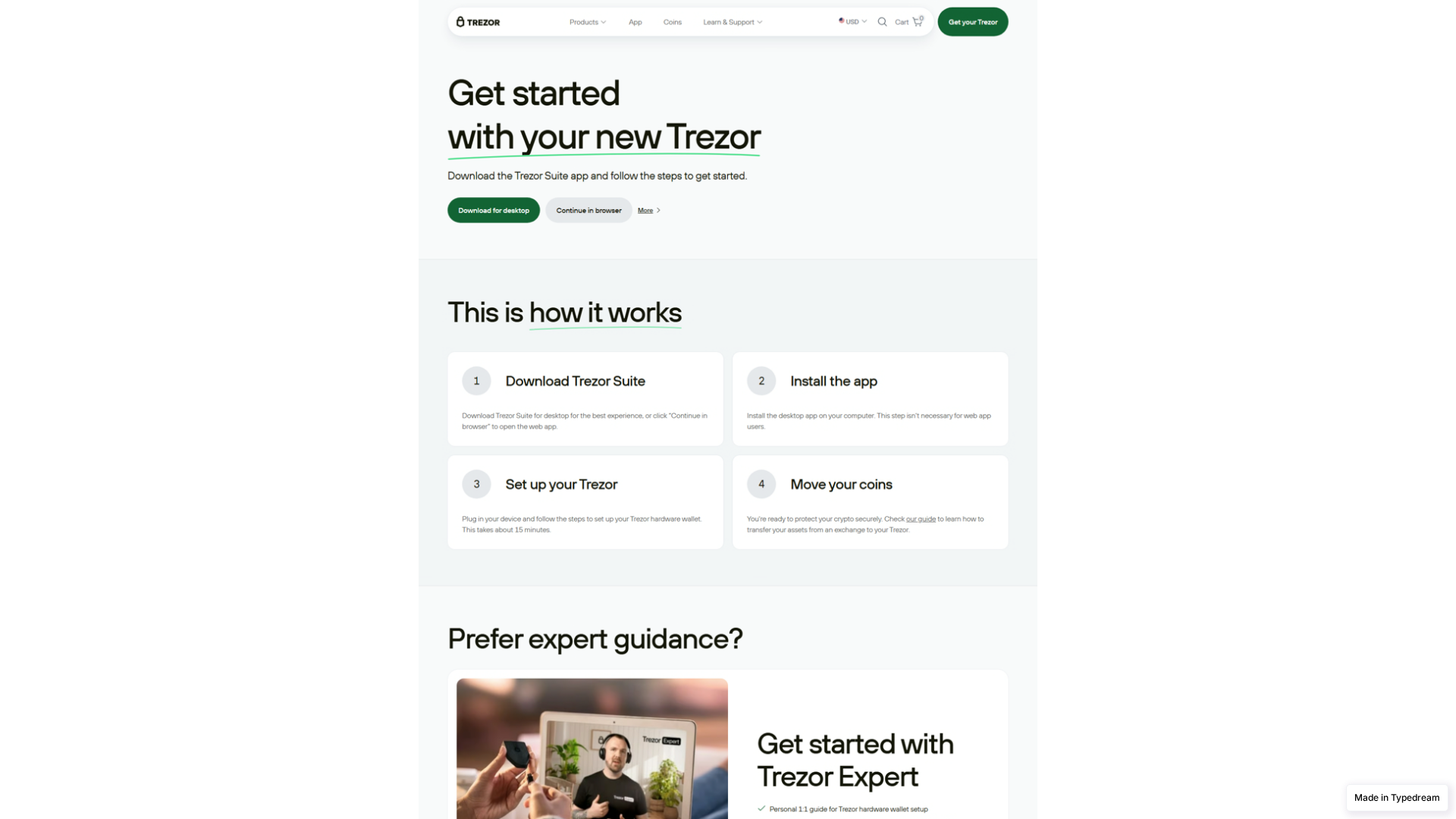 Screenshot of secure-help-treezor-auth.typedream.app
