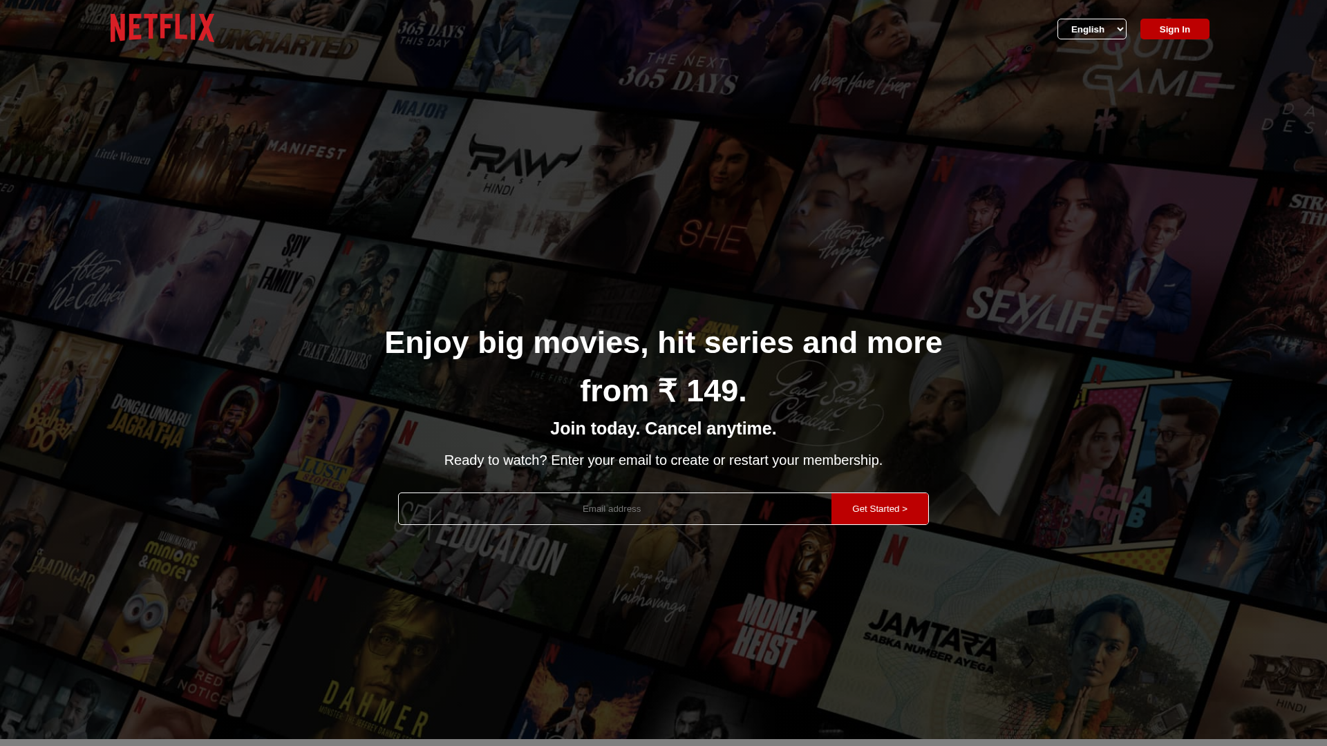 Screenshot of www.netflixcln.vercel.app