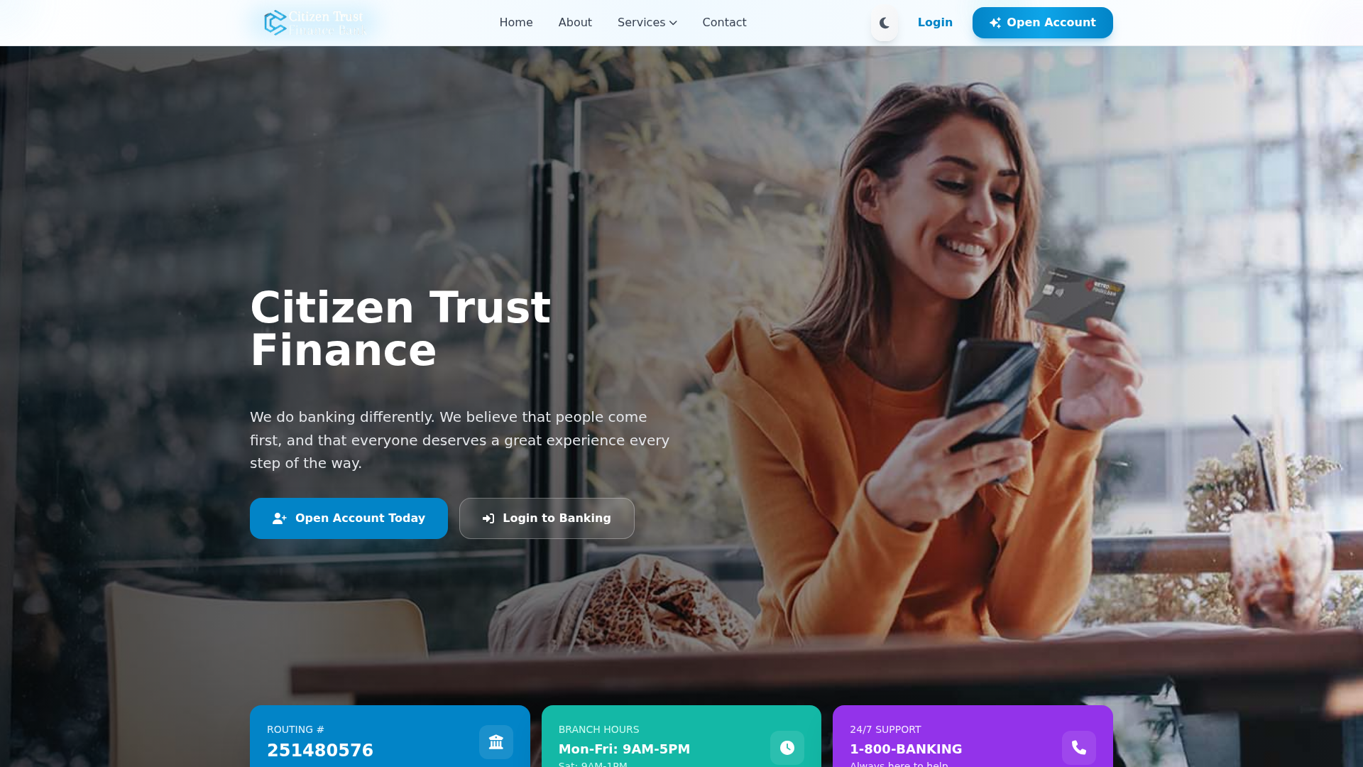 Screenshot of citizentrustfinance.com