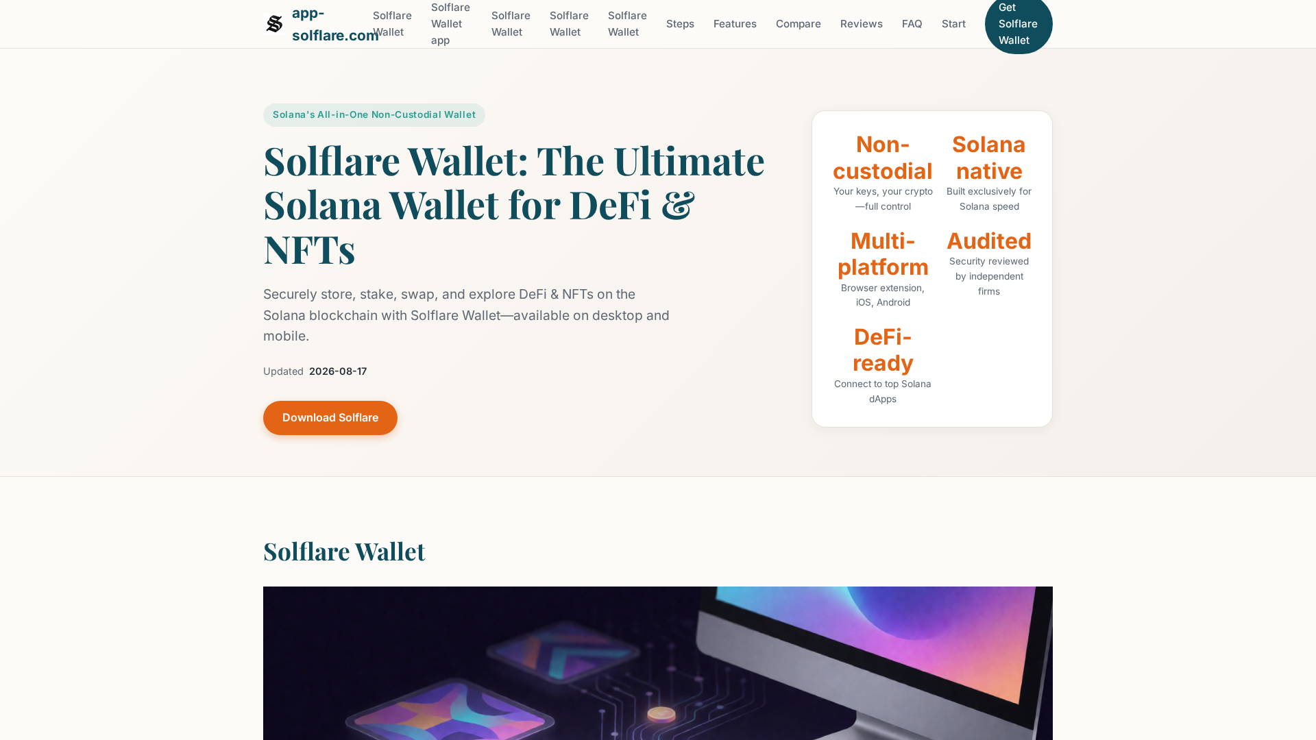 Screenshot of app-solflare.com