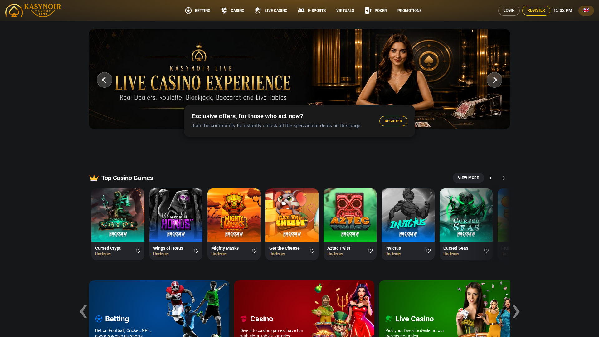 Screenshot of kasynoir.com