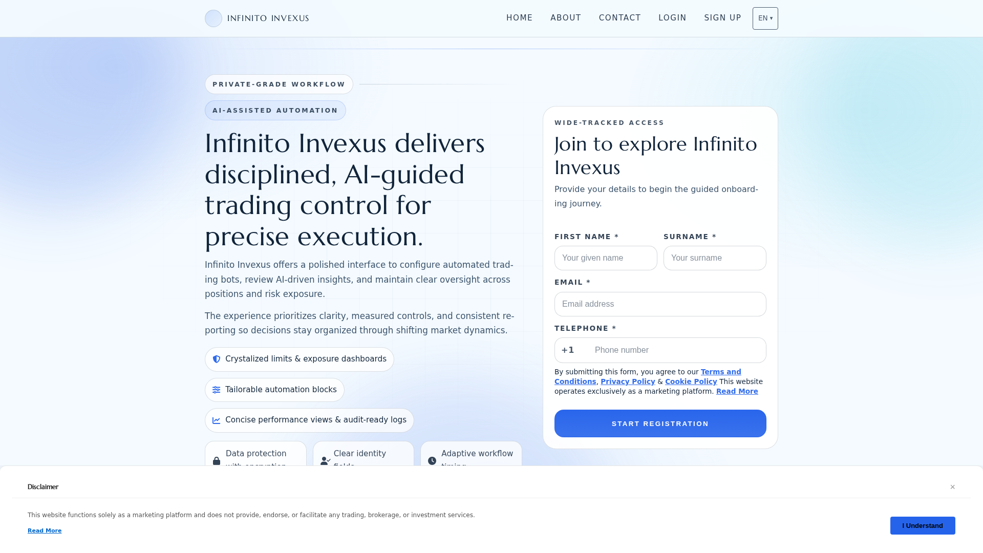 Screenshot of infinitoinvexus.digital