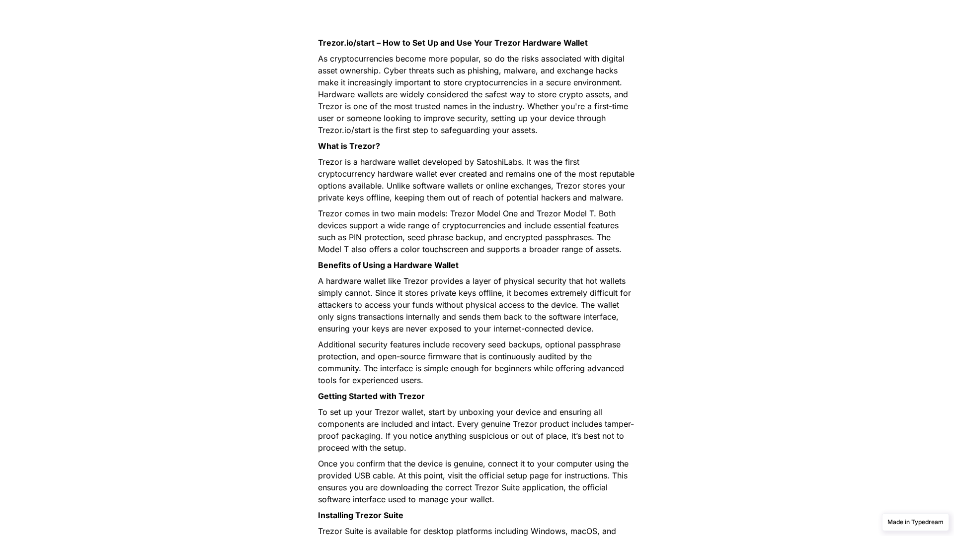 Screenshot of help-us-public-trezzr-io-sso.typedream.app