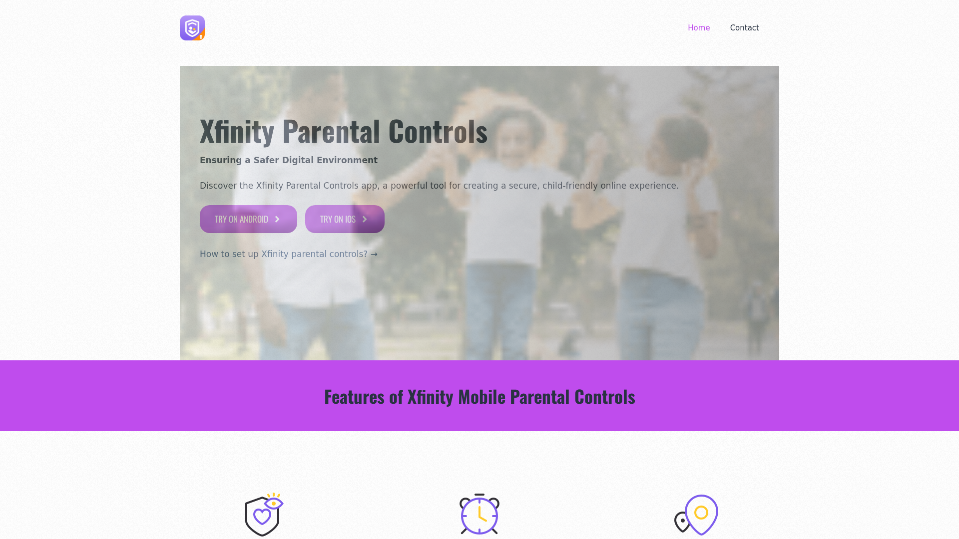 Screenshot of xfinity-parental-controls.com