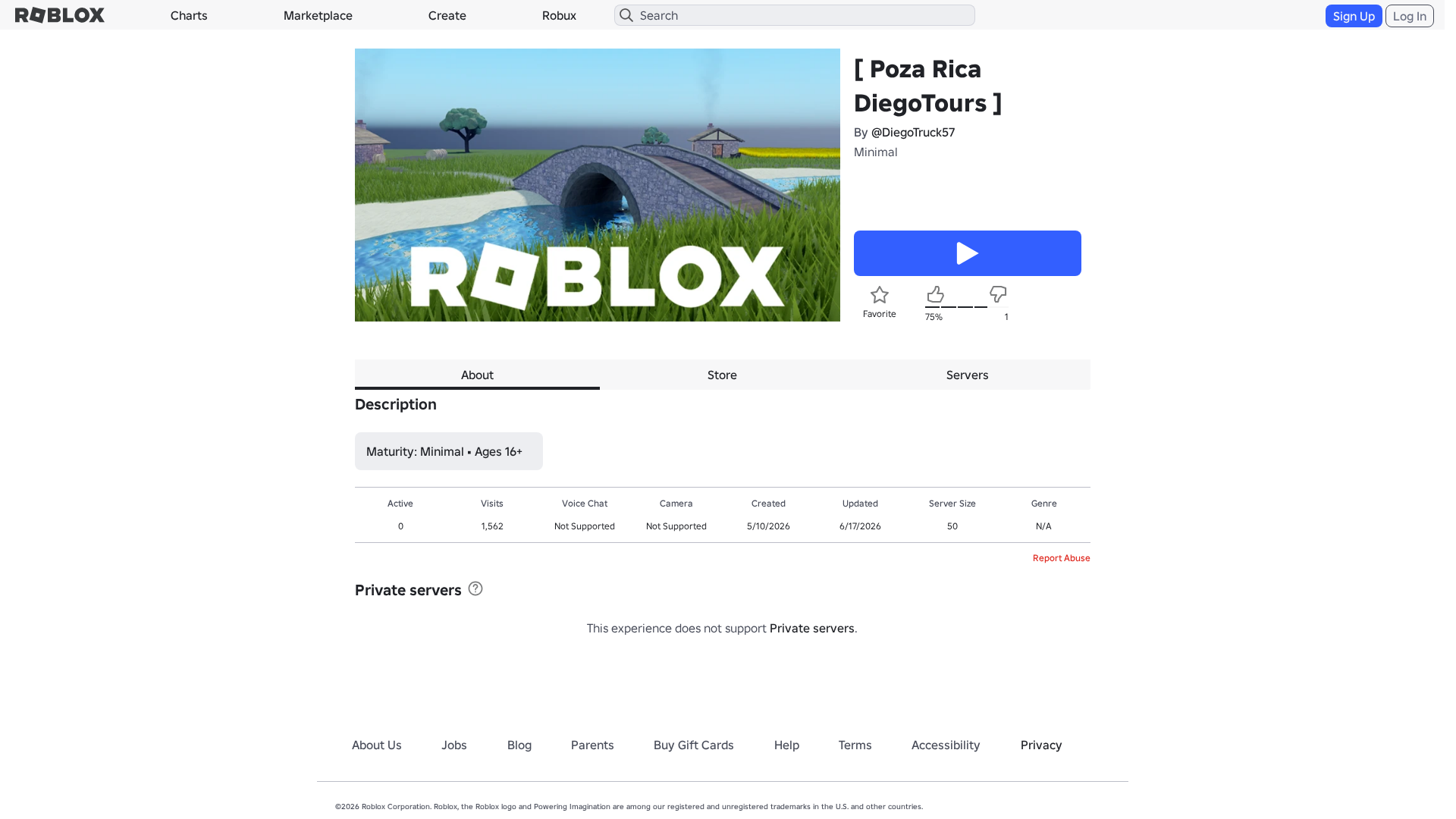 Screenshot of www.roblox.com.ml