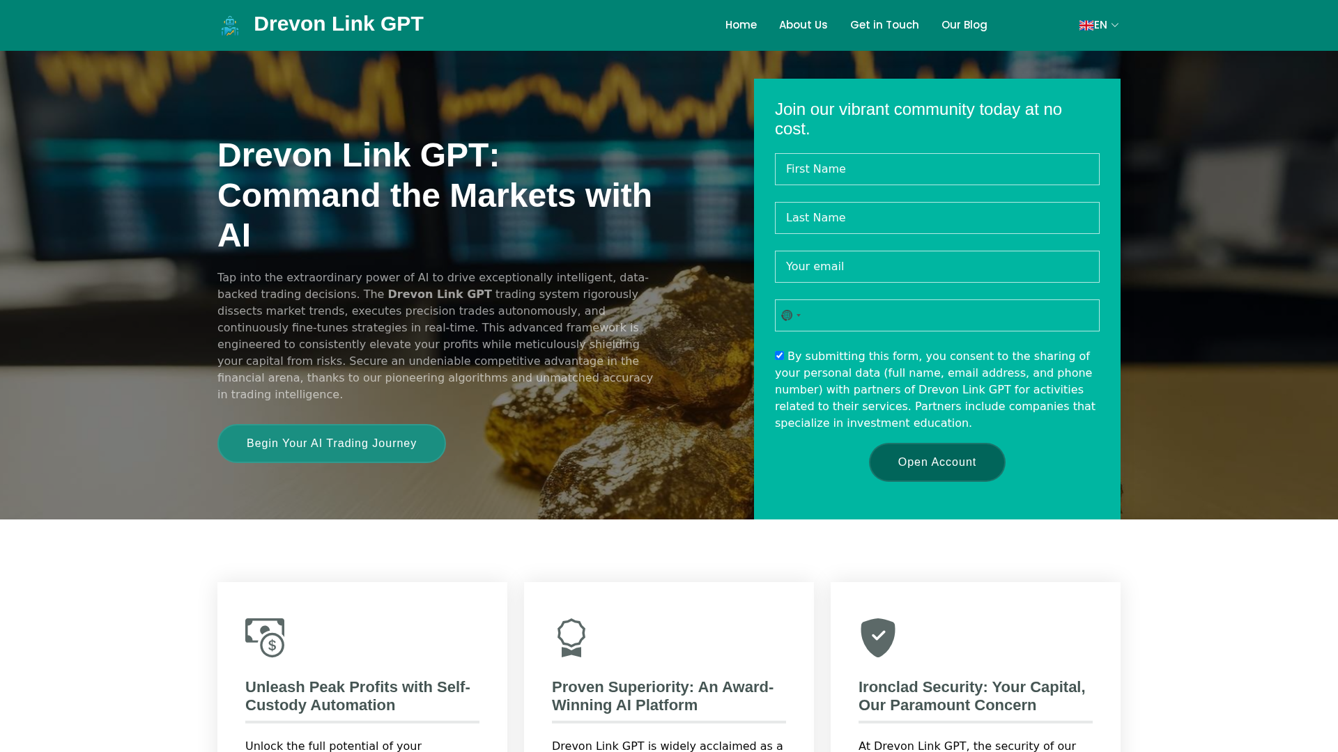 Screenshot of drevonlinkgpt-app.org