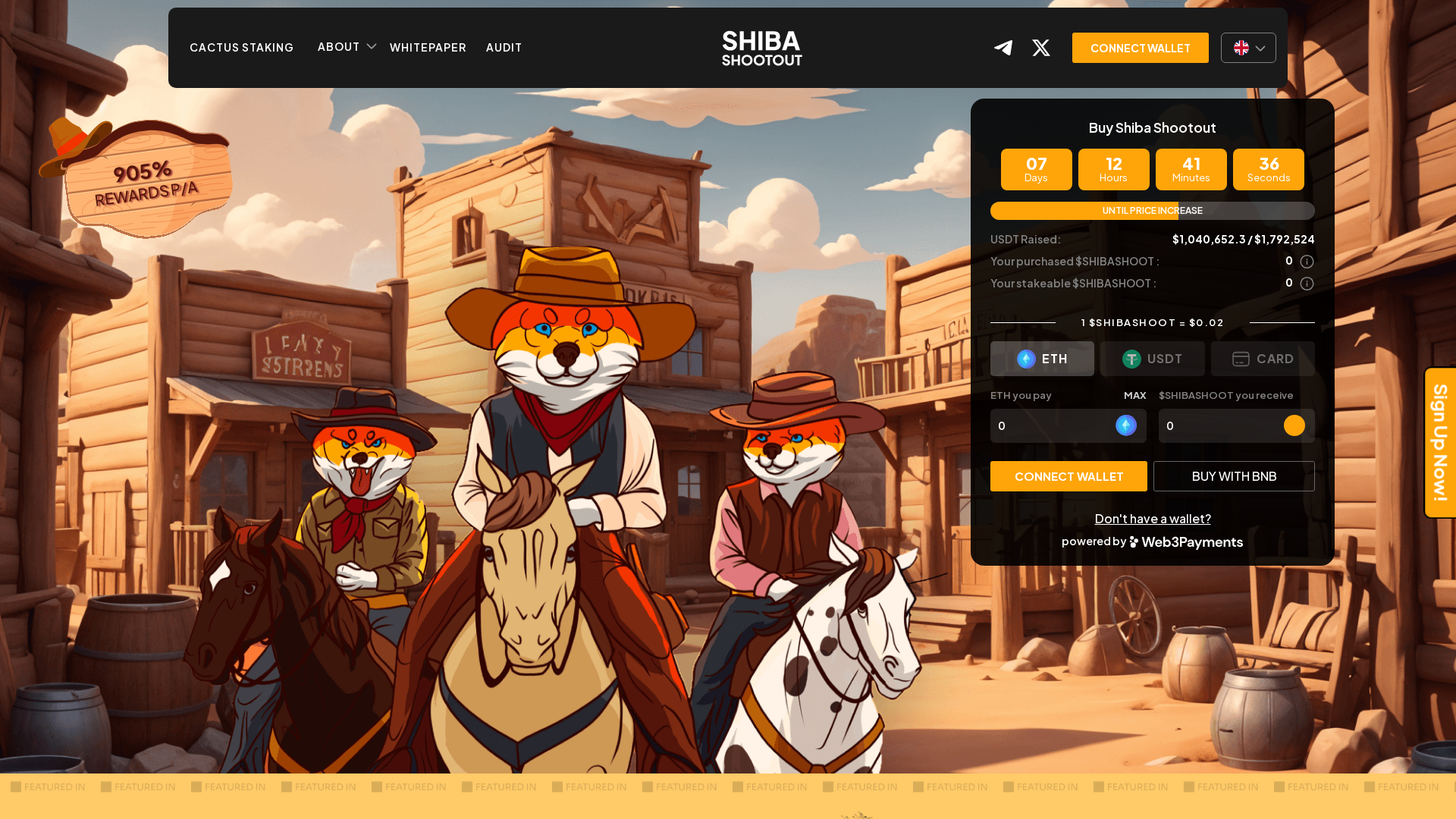 Screenshot of shibashootout-dashboarrd.pages.dev