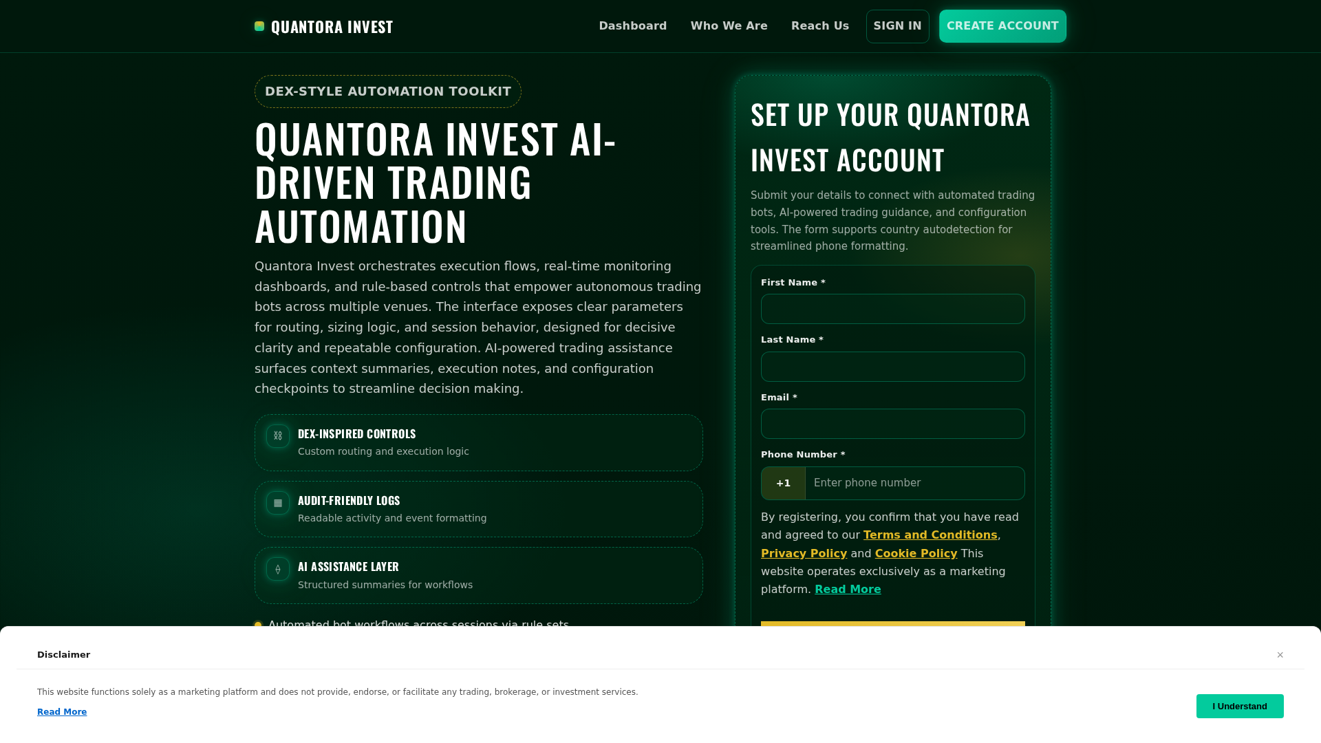 Screenshot of quantorainvest.digital