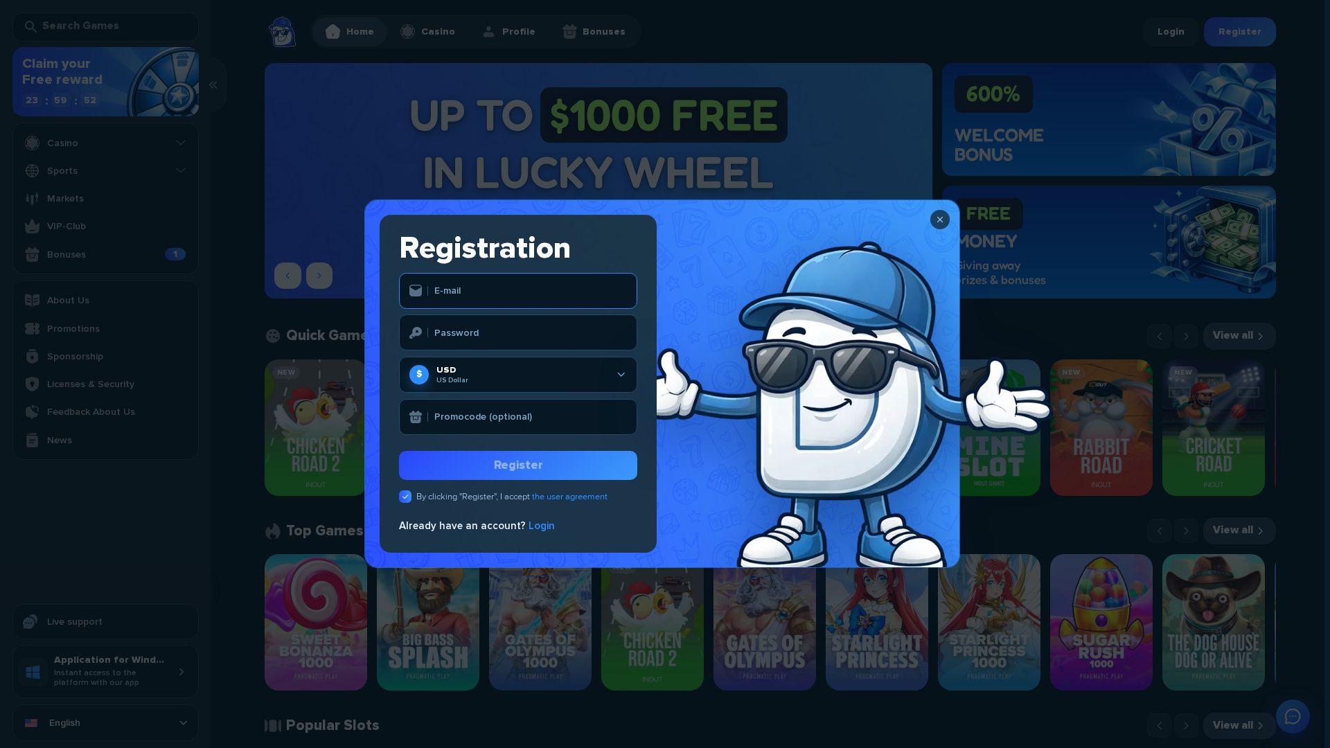 Screenshot of diwins.bet
