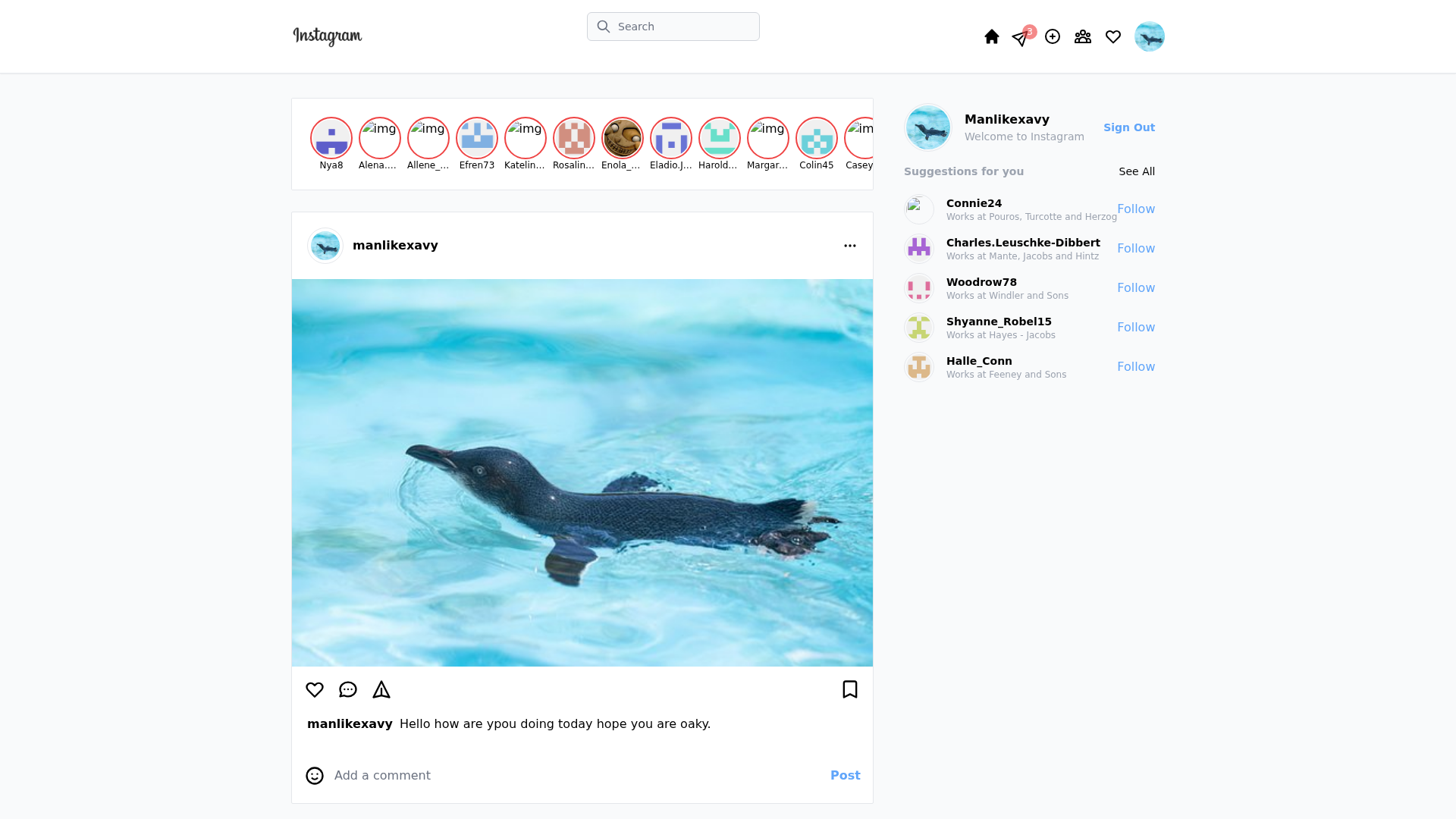 Screenshot of instagram-2-0-4p6f5s6nd-chibokaxavier.vercel.app