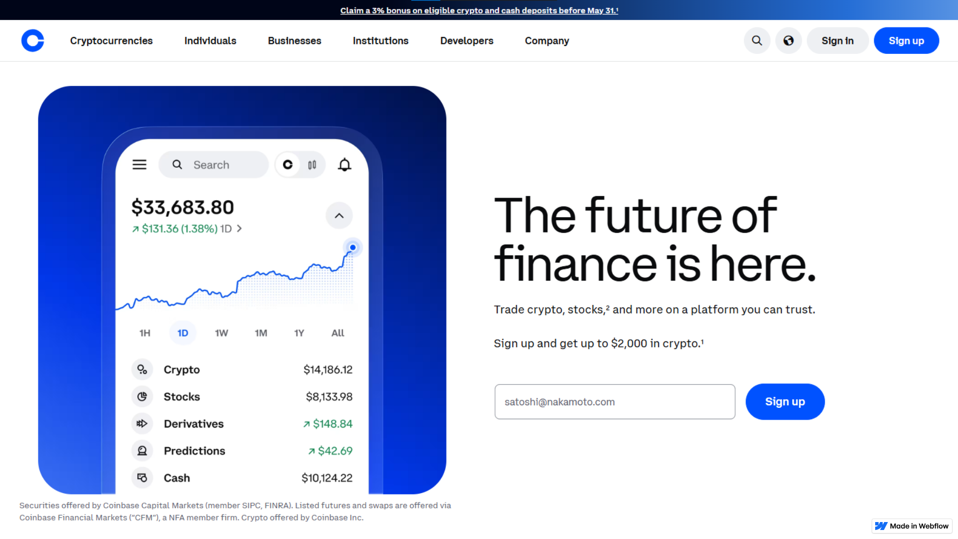 Screenshot of coinbases-wallets.webflow.io