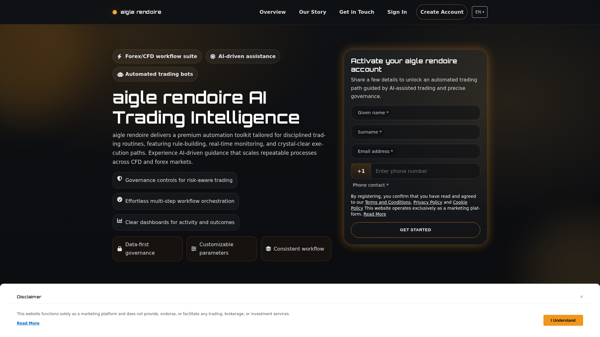 Screenshot of aiglerendoire.digital