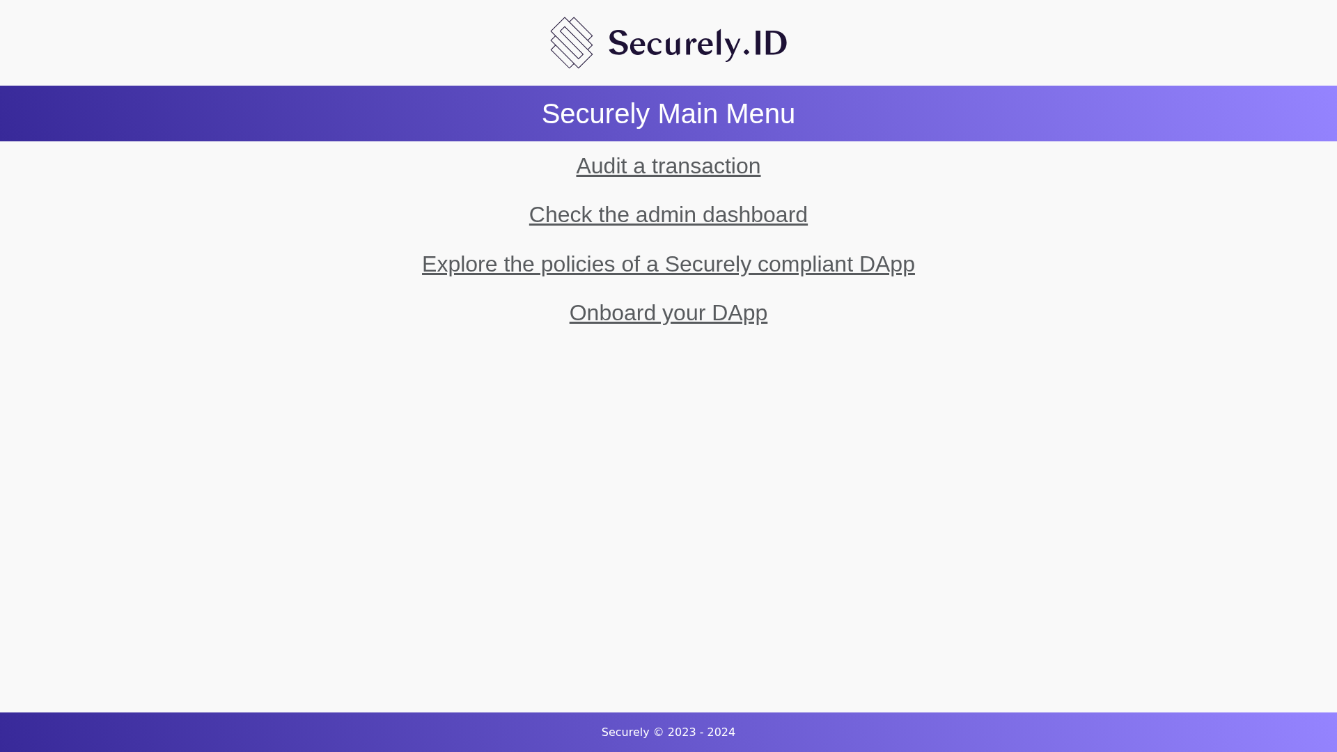 Screenshot of dashboard.securely.id