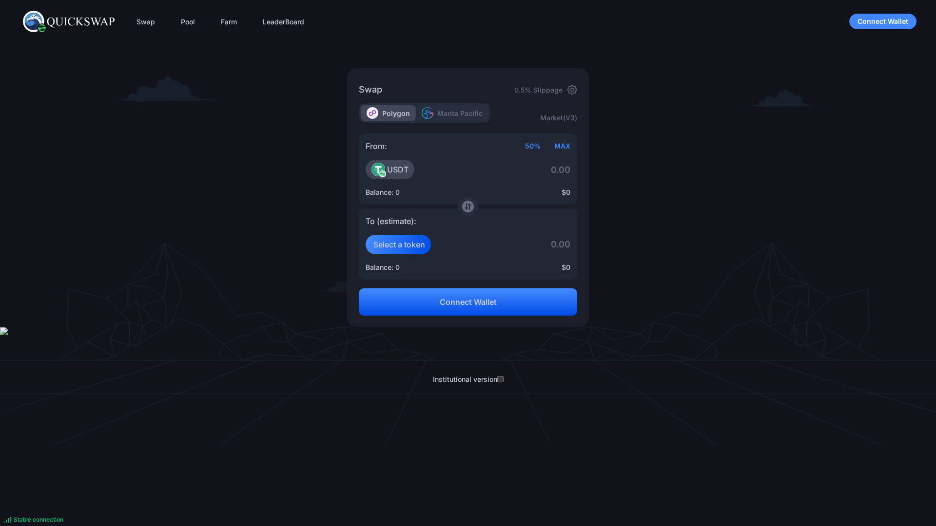 Screenshot of quickswap-dp9.pages.dev