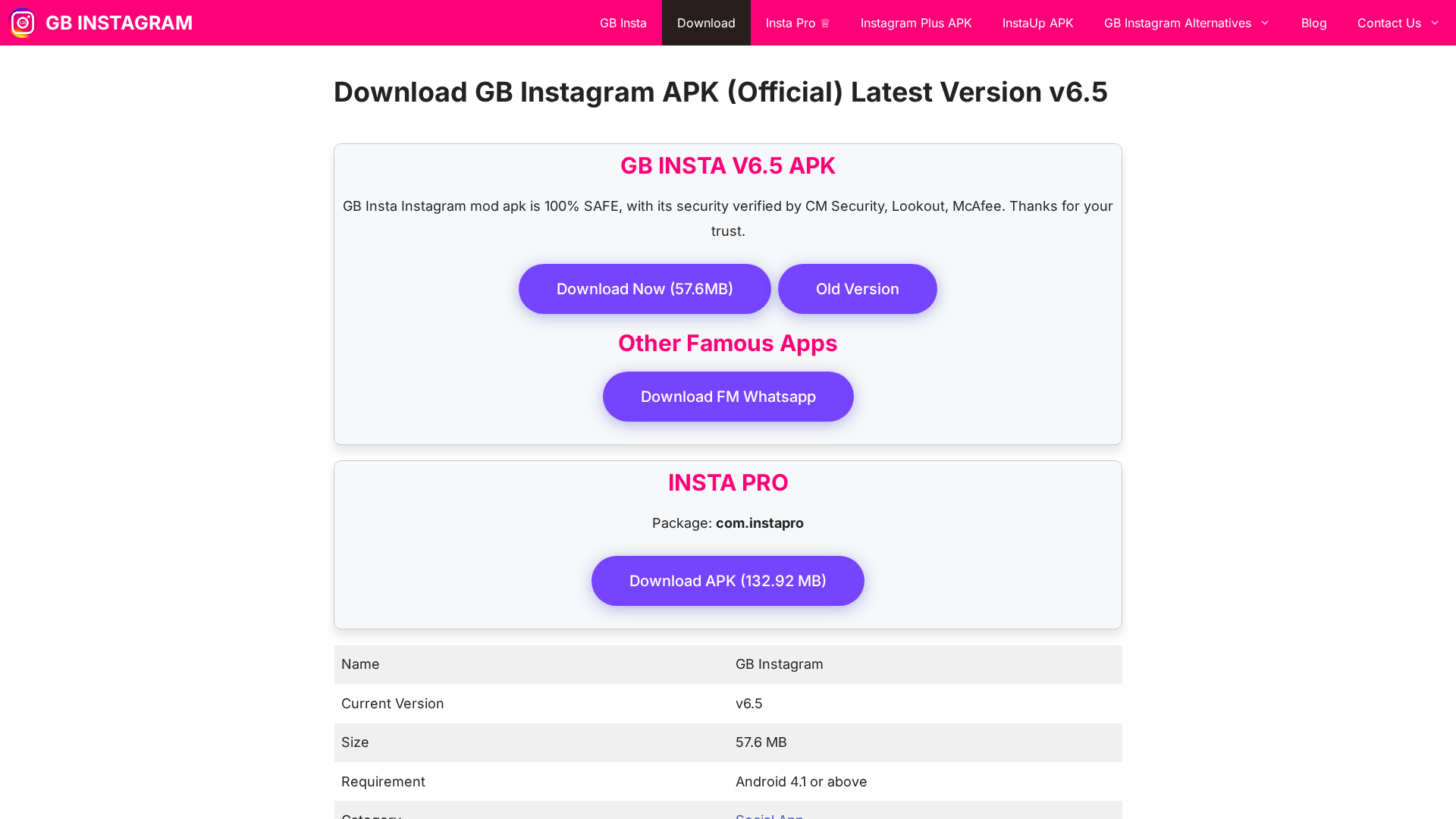 Screenshot of gbinsta.cc