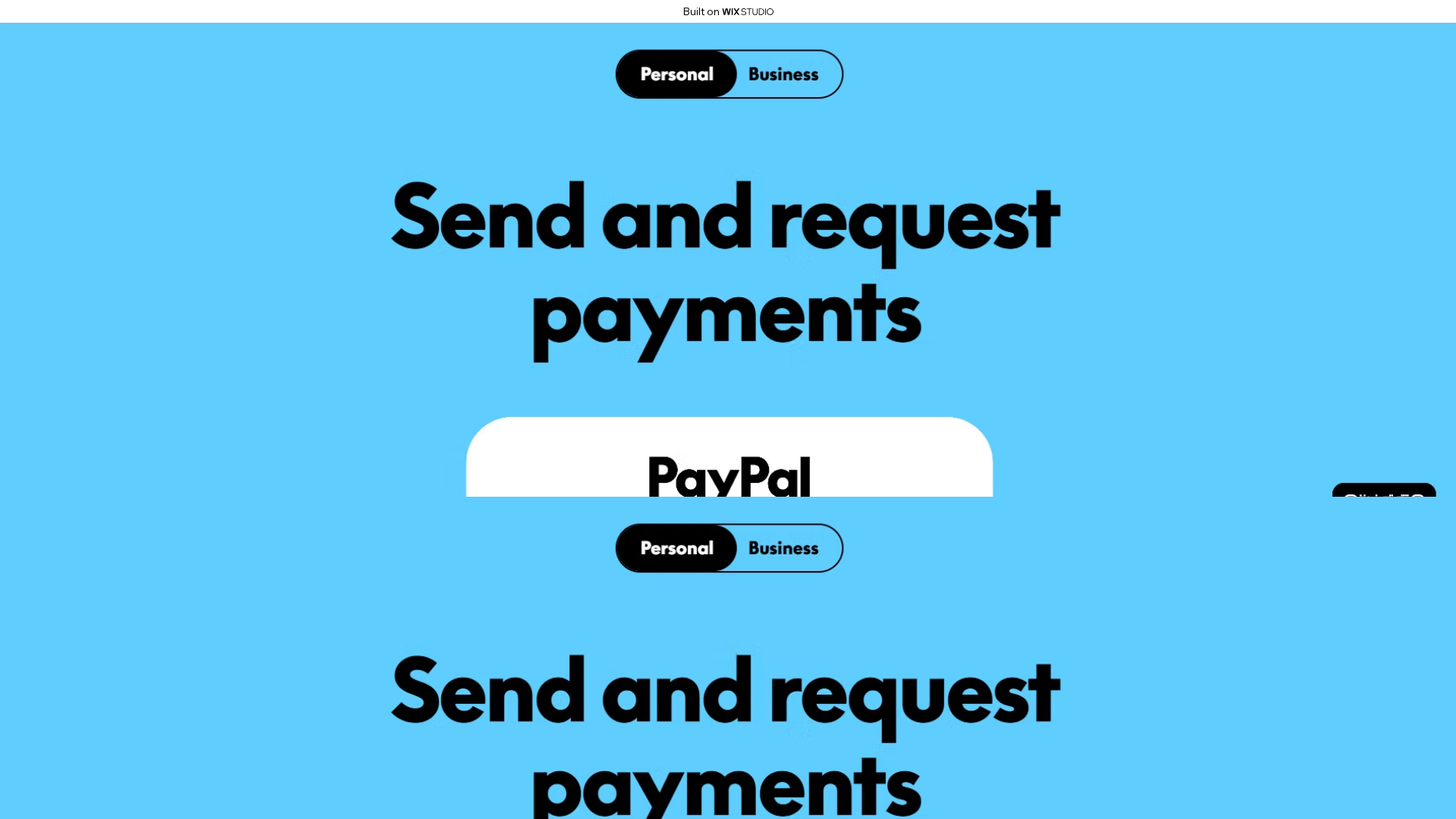 Screenshot of nav-paypaal.wixstudio.com
