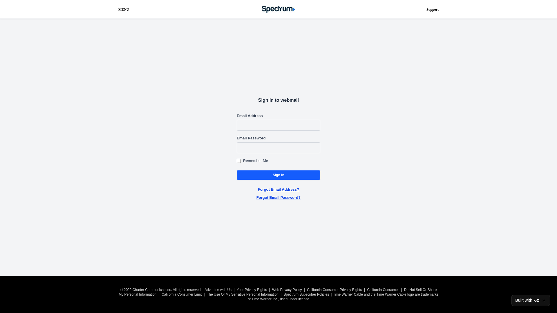 Screenshot of v0-spectrummail-update.vercel.app