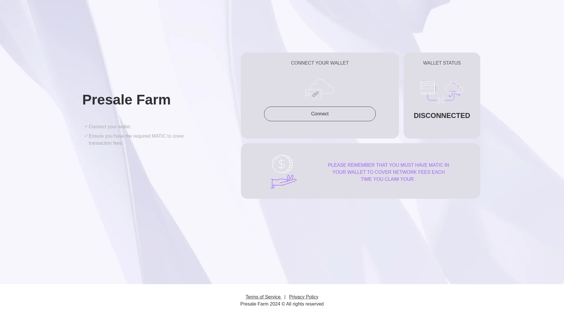 Screenshot of presalefarm.pages.dev