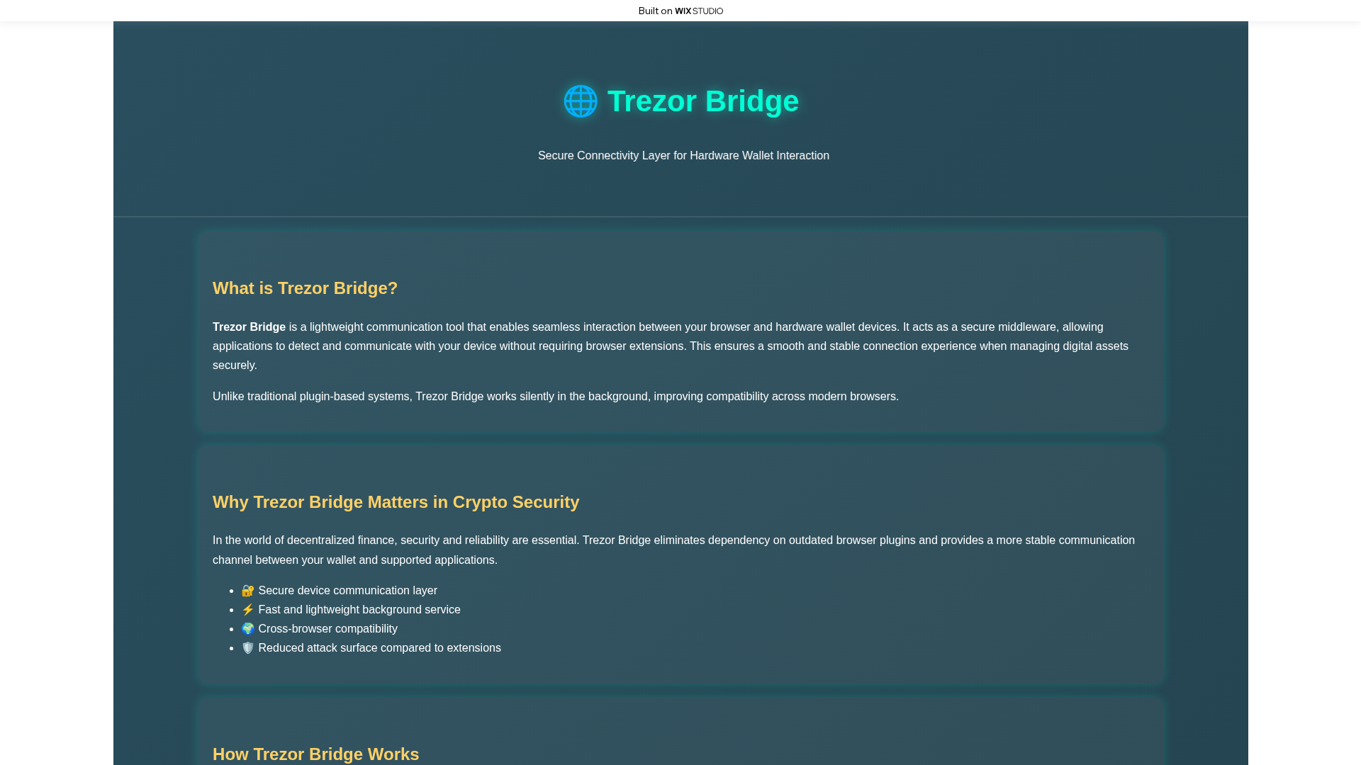 Screenshot of trezo-brige-us.wixstudio.com
