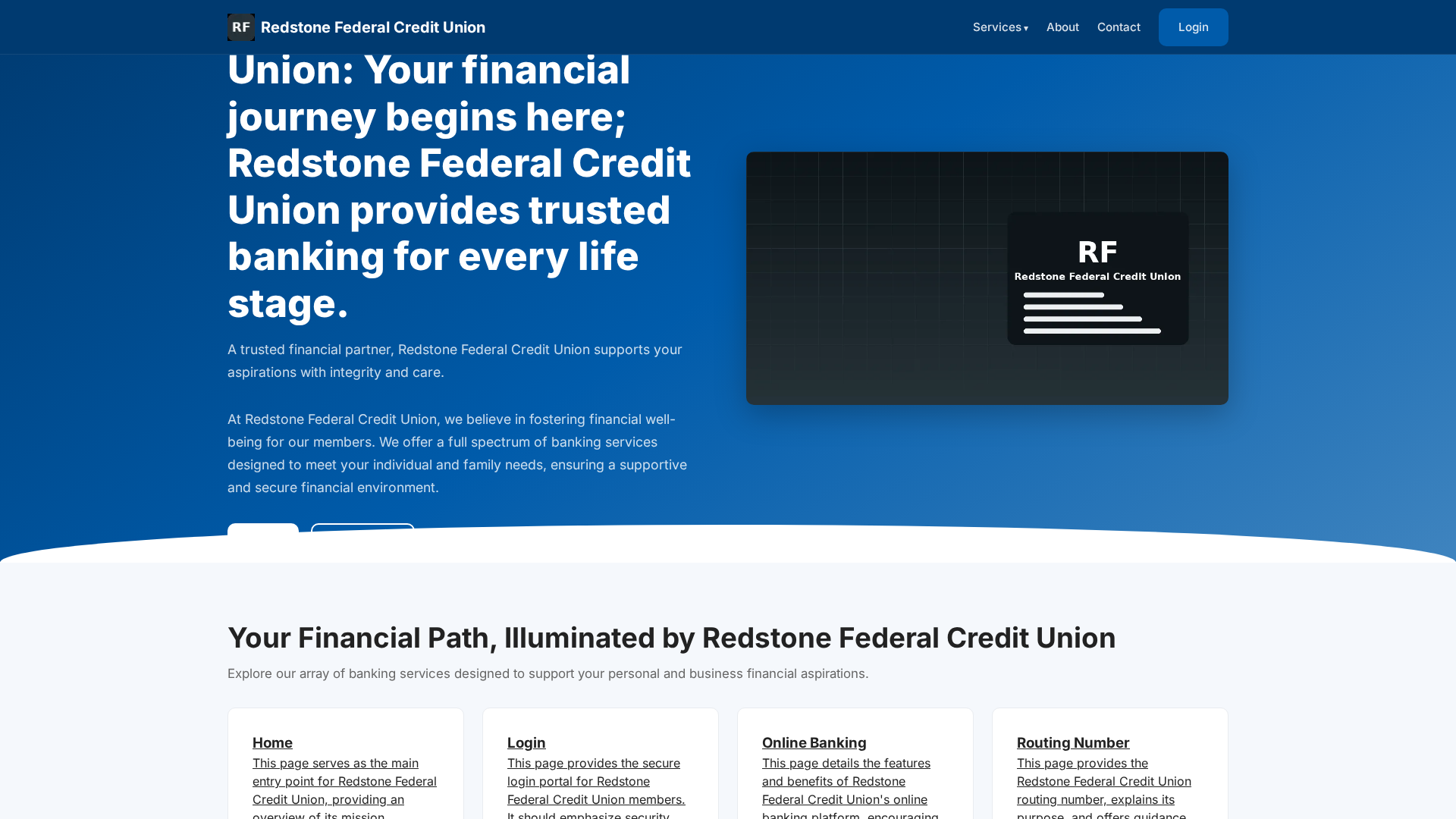 Screenshot of redfcu.gr.com
