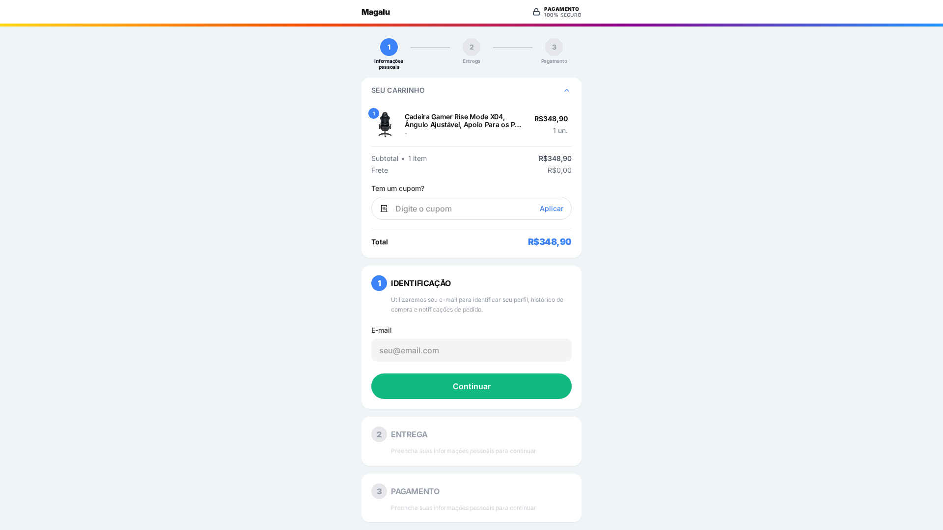 Screenshot of checkout.compra-protegida.xyz