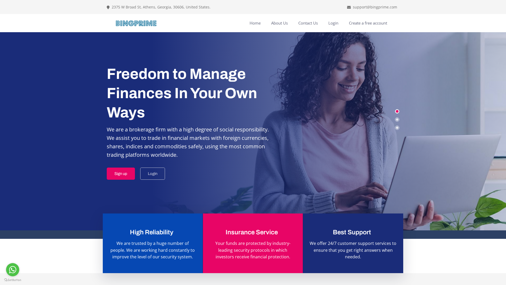 Screenshot of bingprime.com
