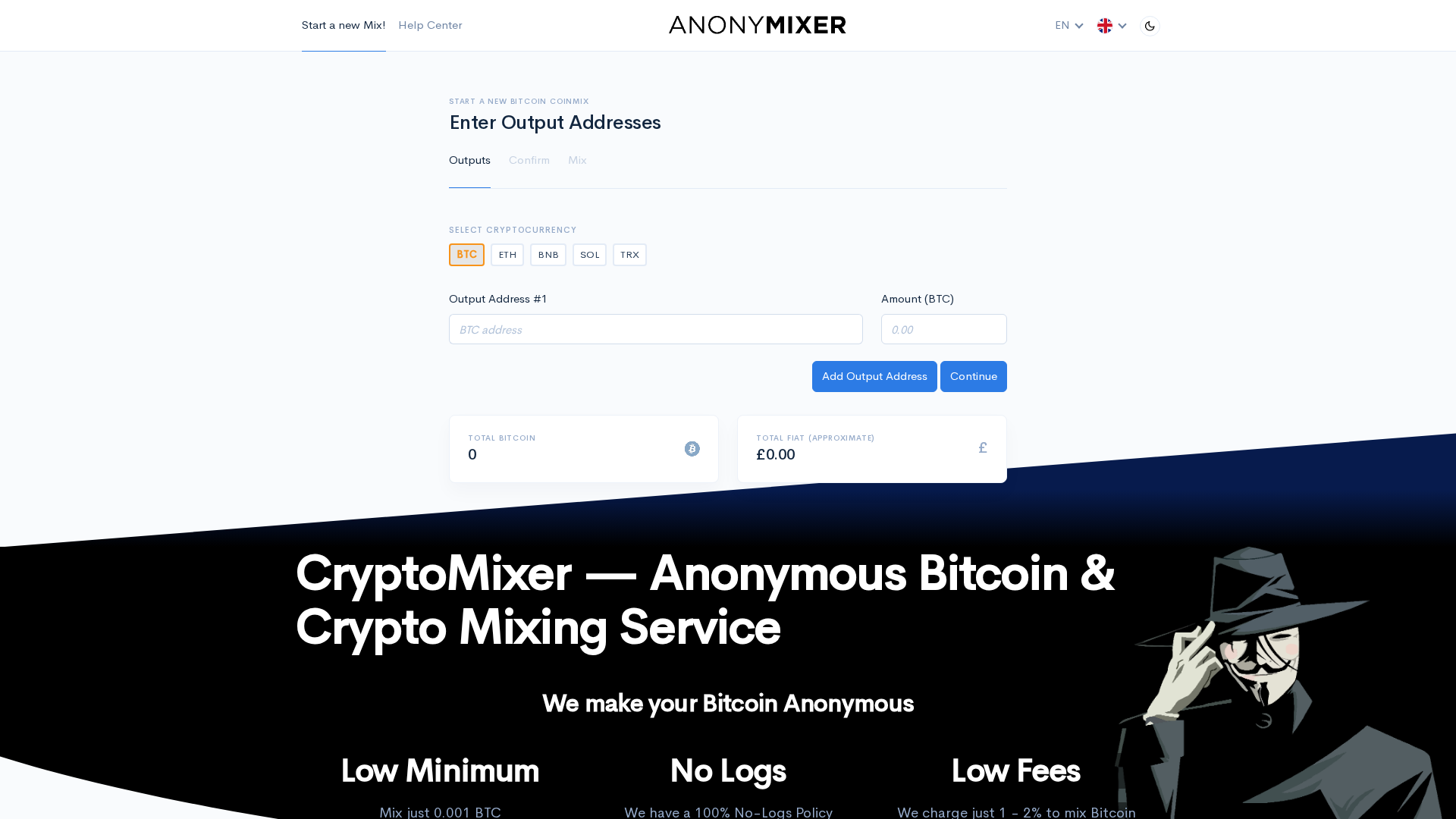 Screenshot of coinomize.world
