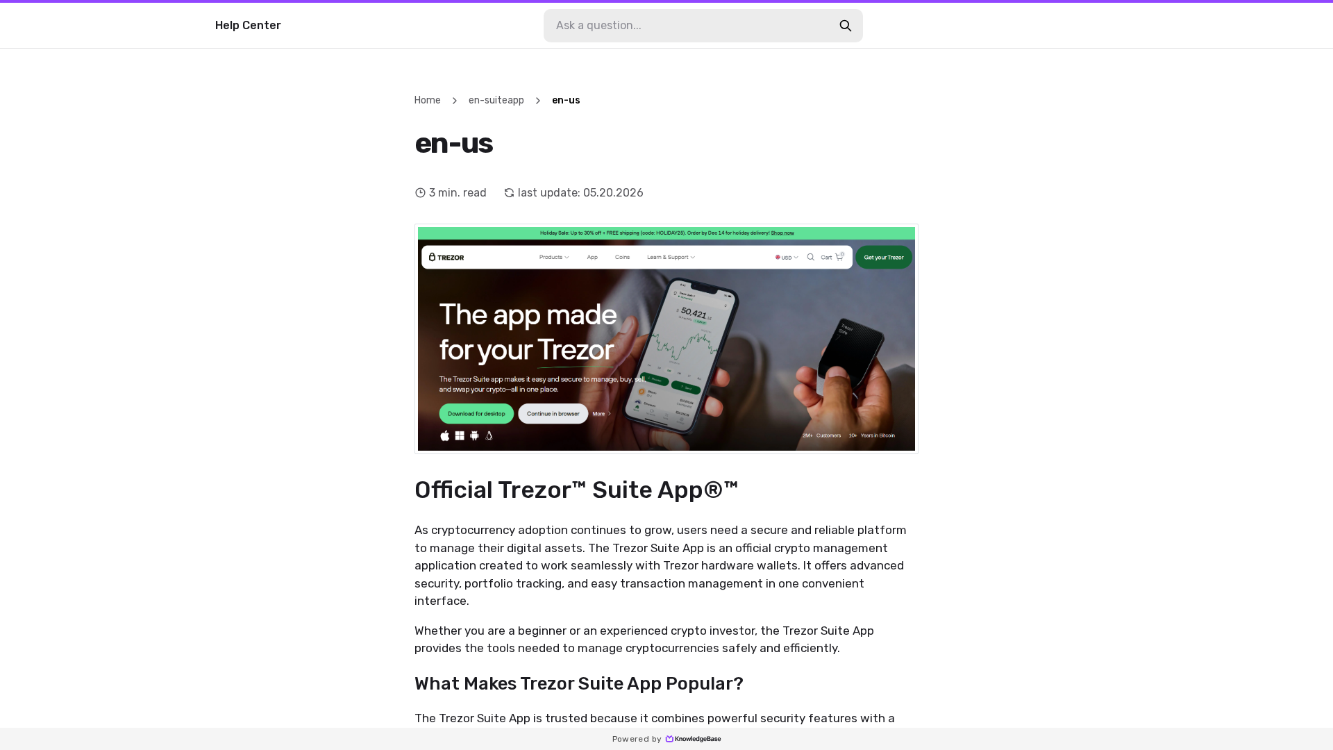 Screenshot of en-suiteapp.kb.help
