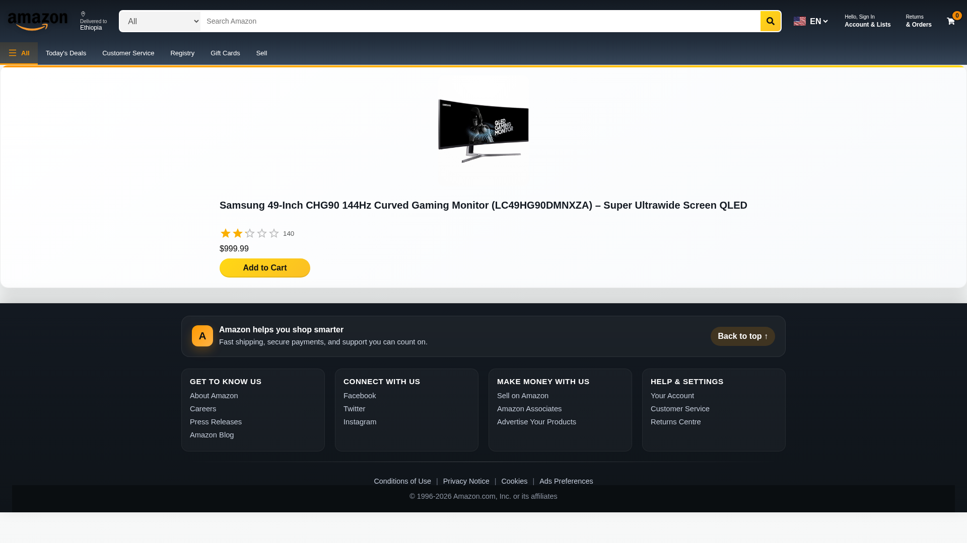 Screenshot of amazon-clone-six-rho-44.vercel.app