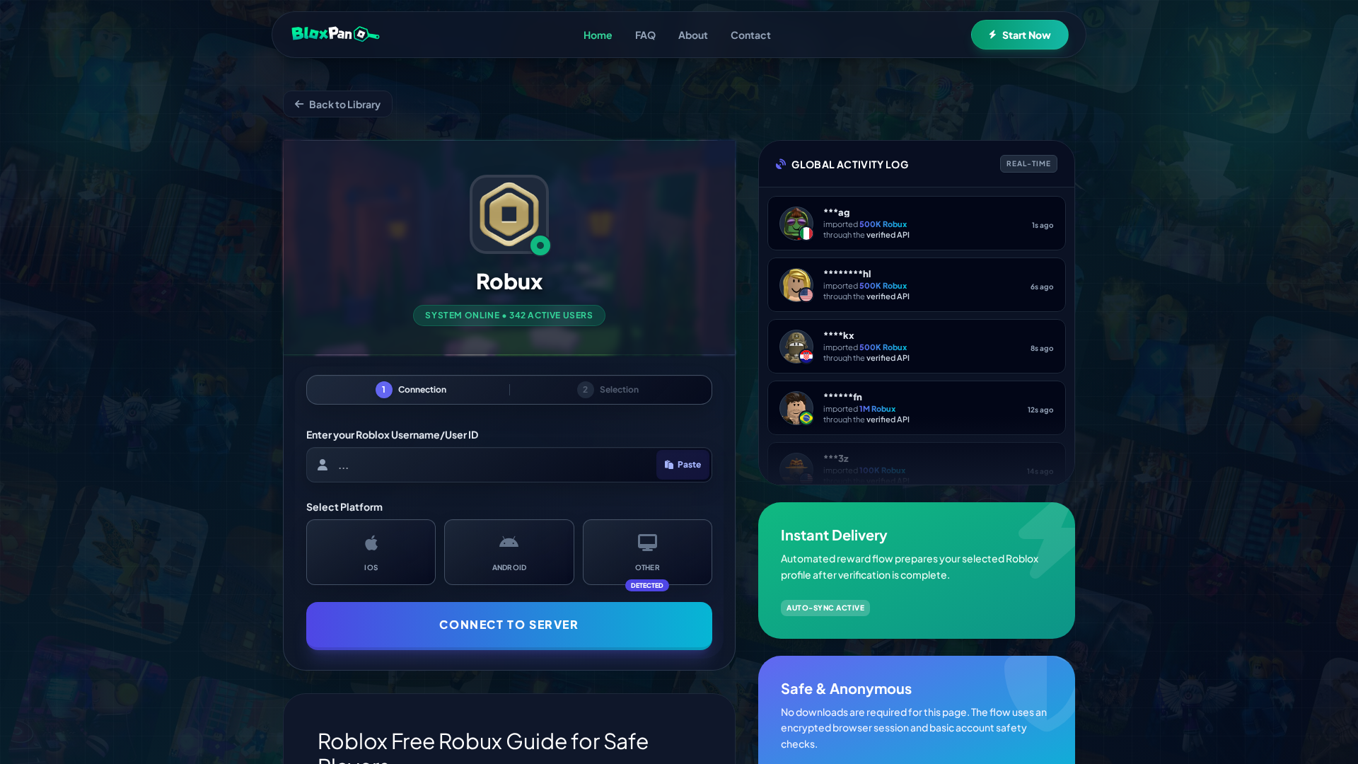 Screenshot of robux.bloxpan.com