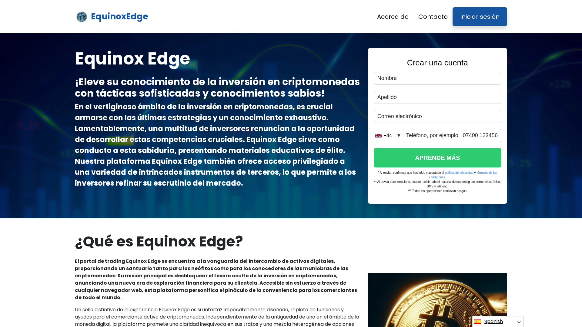 Screenshot of equinoxedge.app