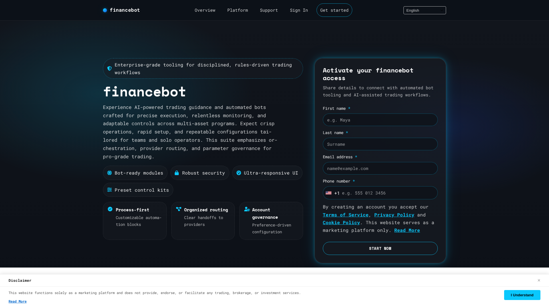 Screenshot of financebot-app.pro