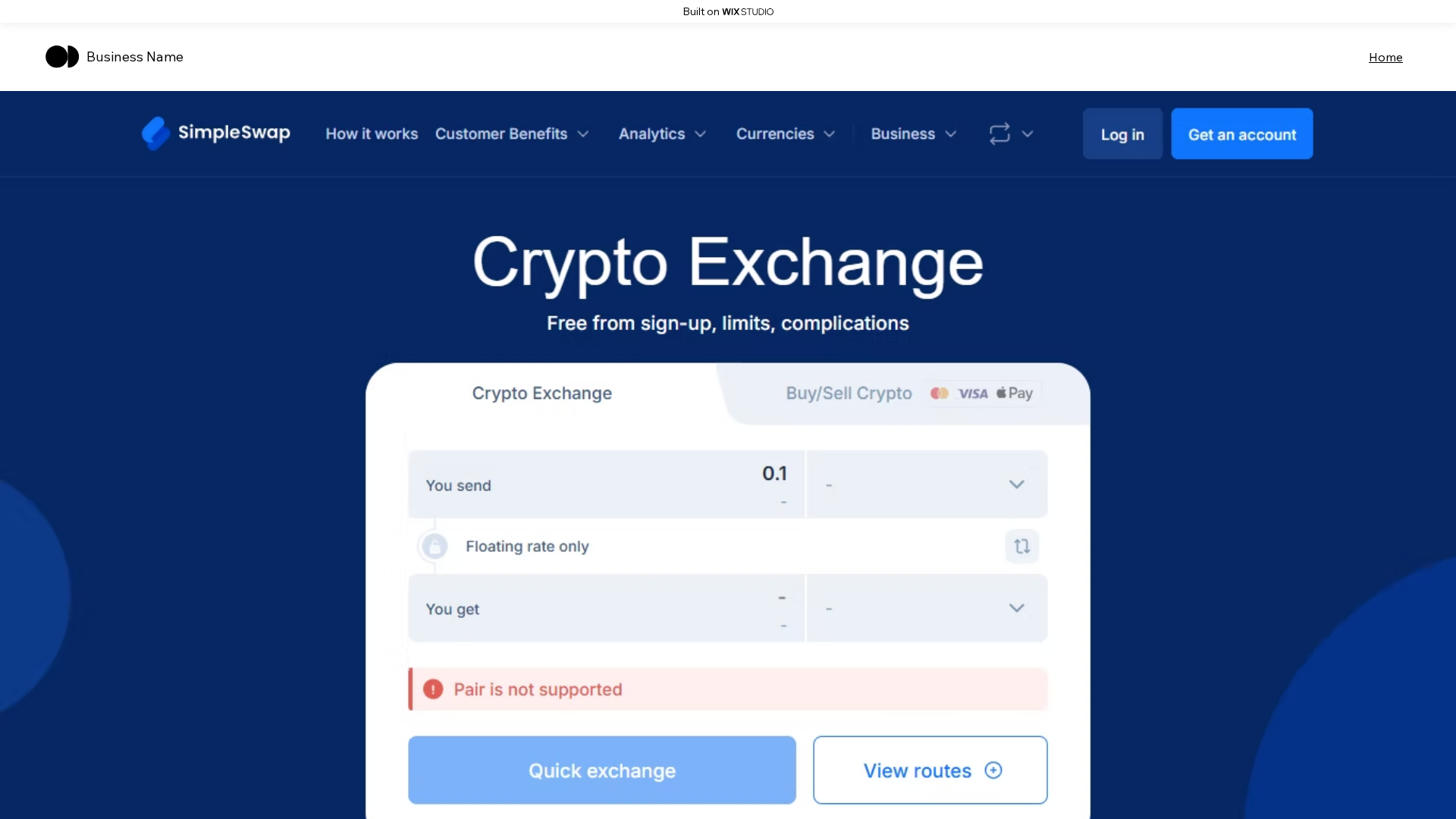 Screenshot of simpleswaapio.wixstudio.com