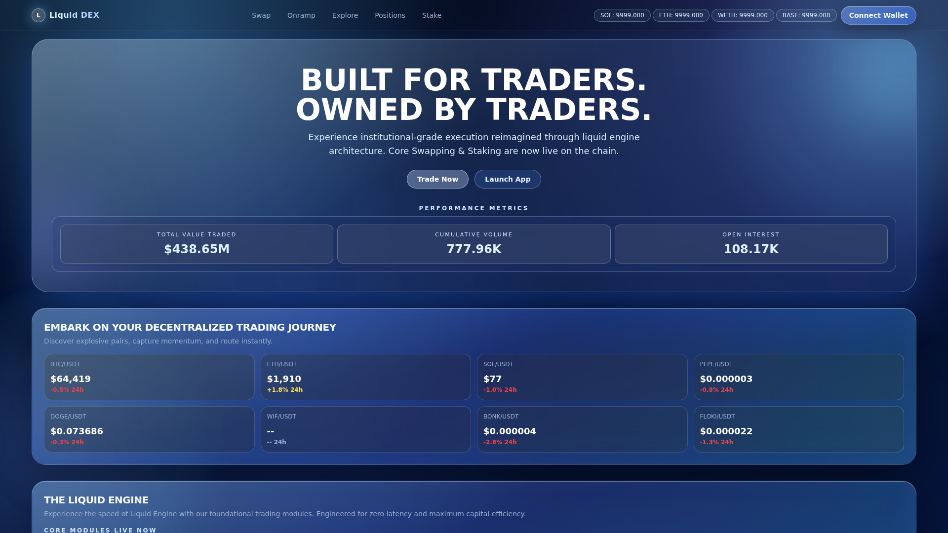 Screenshot of liquiddex.app