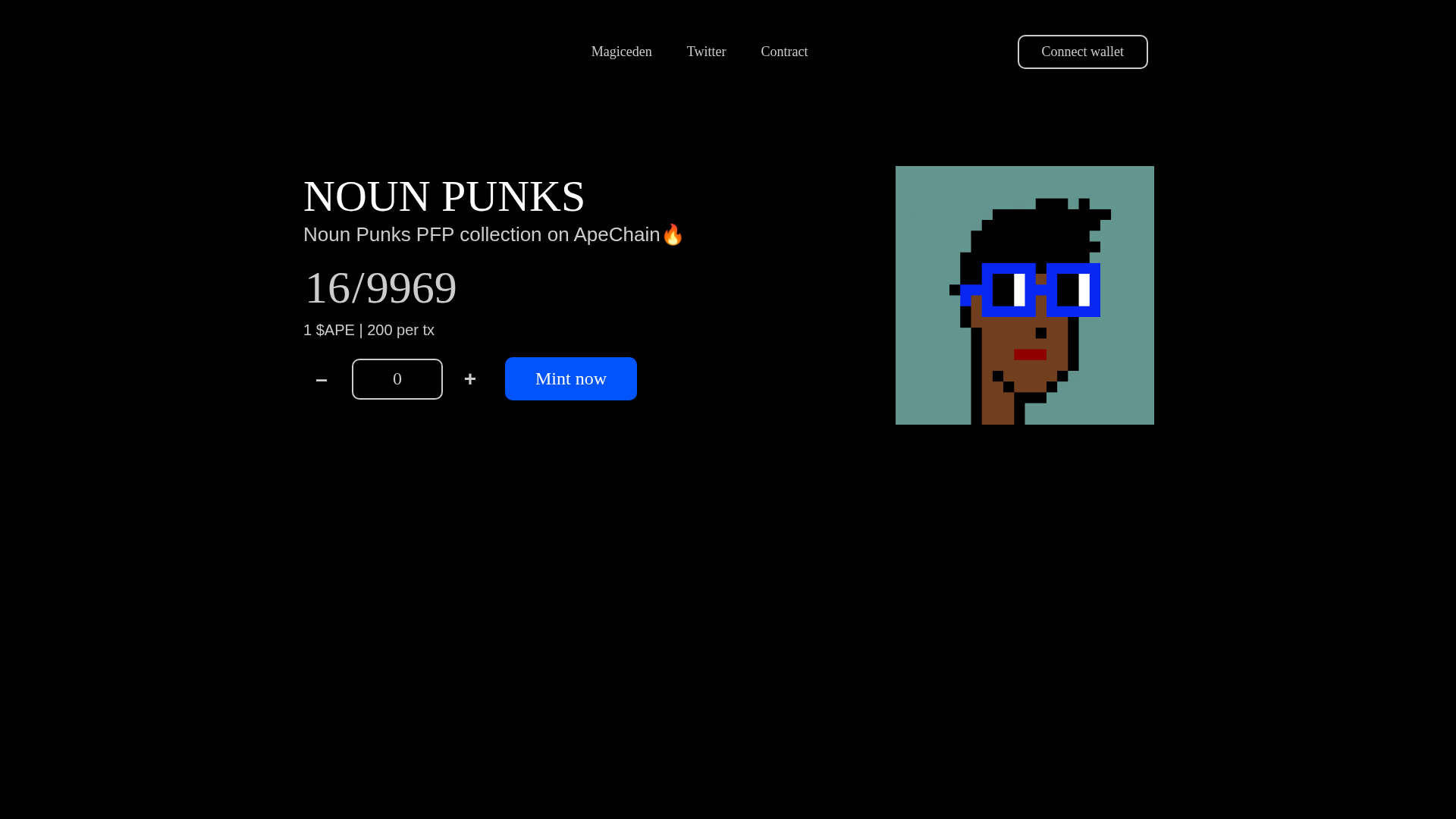 Screenshot of nounspunk.pages.dev