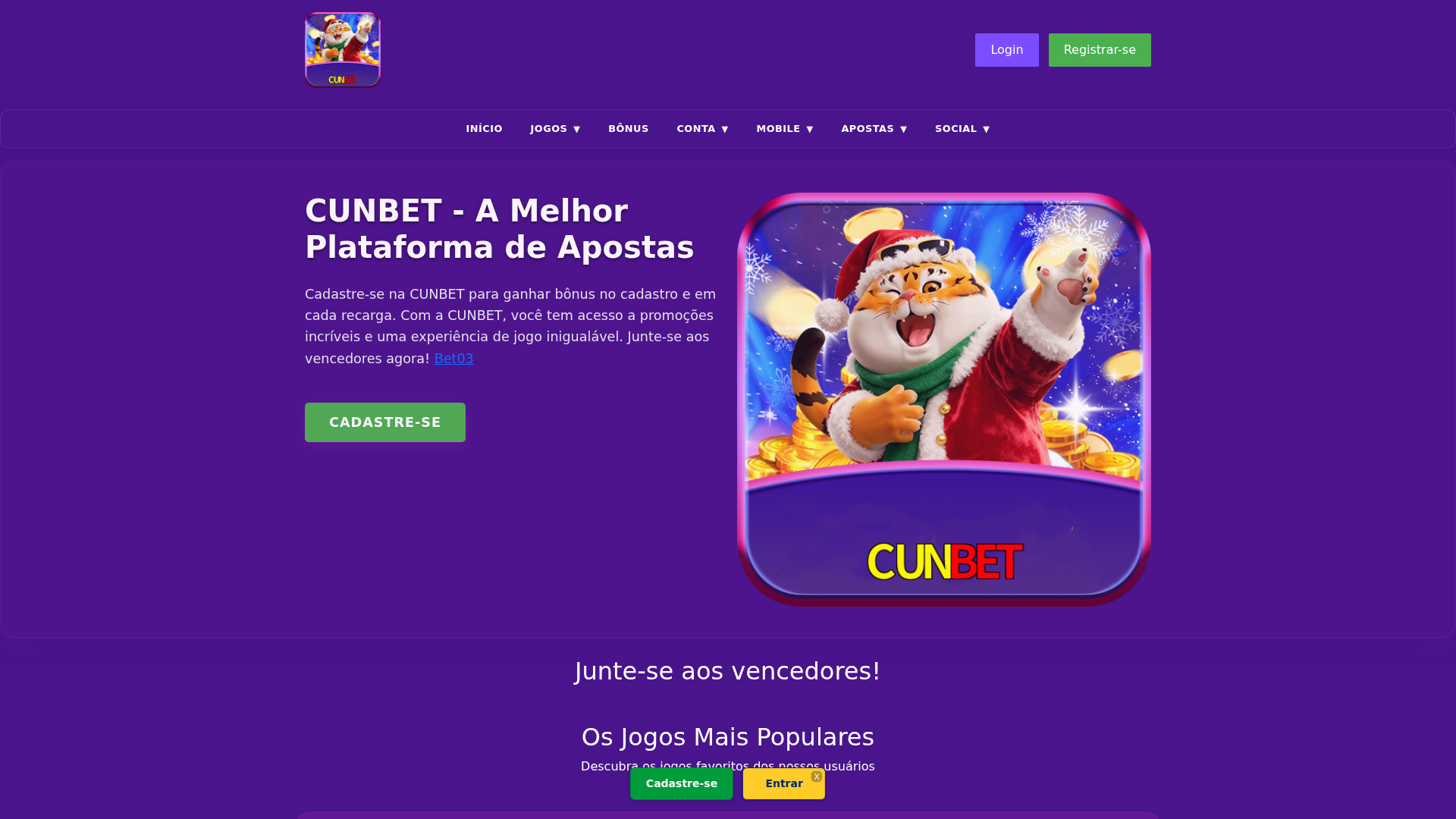 Screenshot of cunbetpd.com