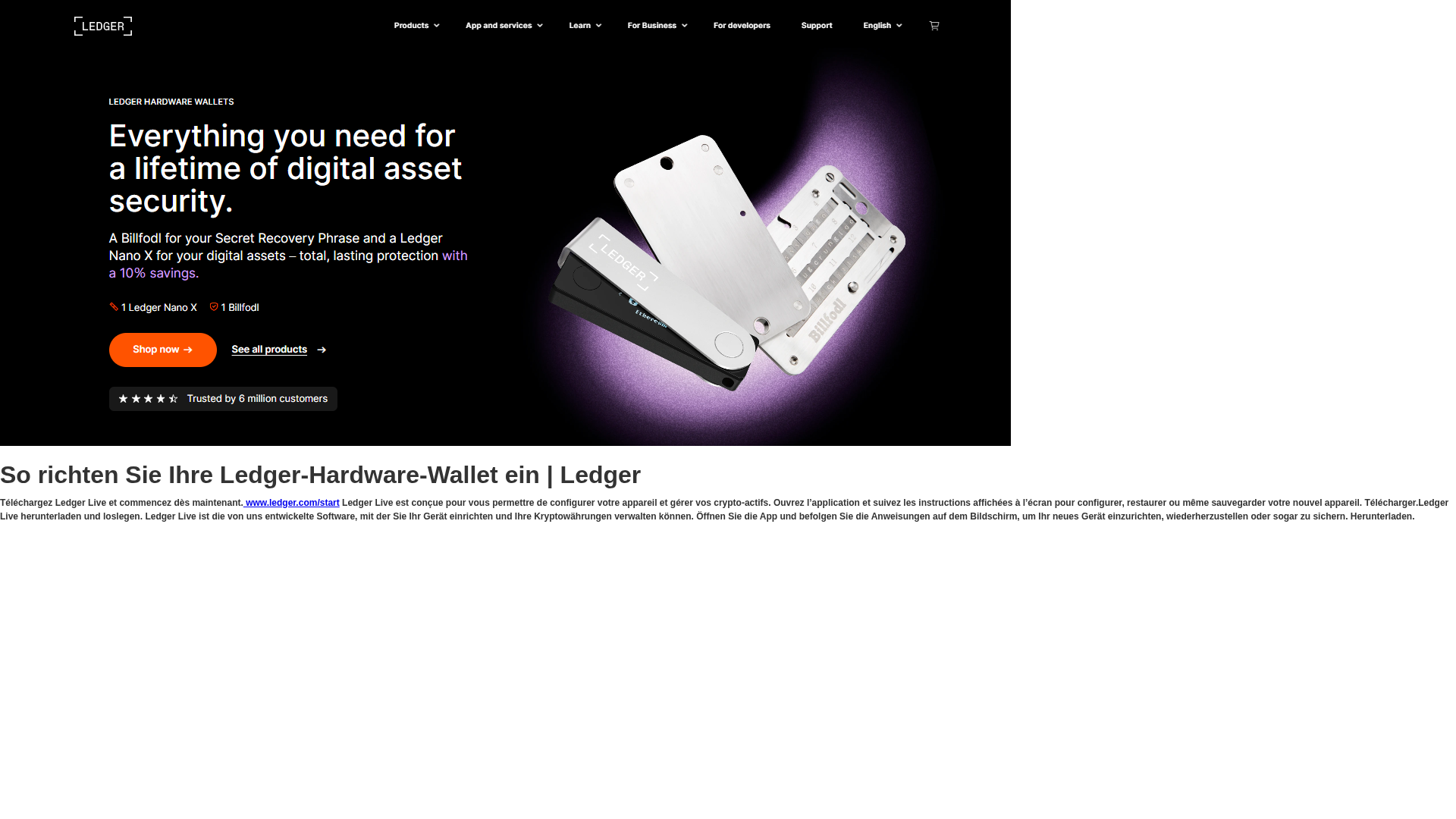 Screenshot of www-ledger-start-cabeb.webflow.io