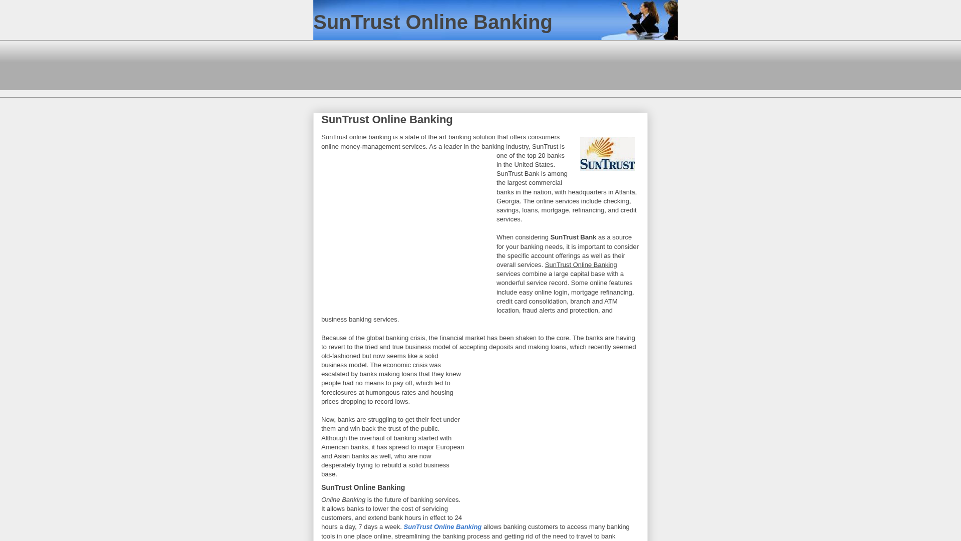 Screenshot of www.suntrust-onlinebanking.blogspot.com