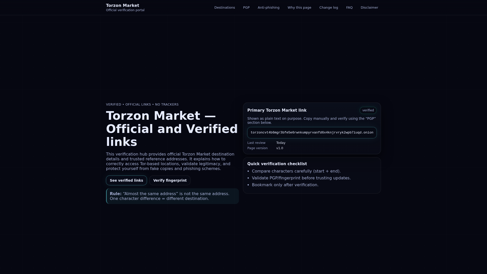 Screenshot of official.torzonmarket-link.live