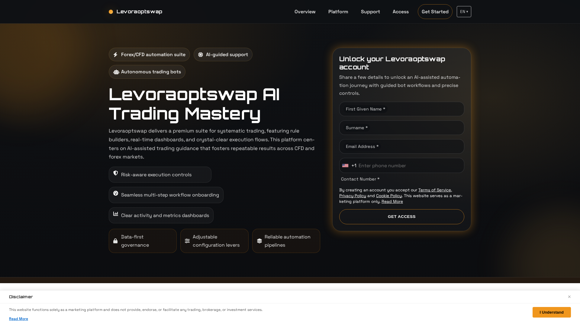 Screenshot of levoraoptswaptech.com