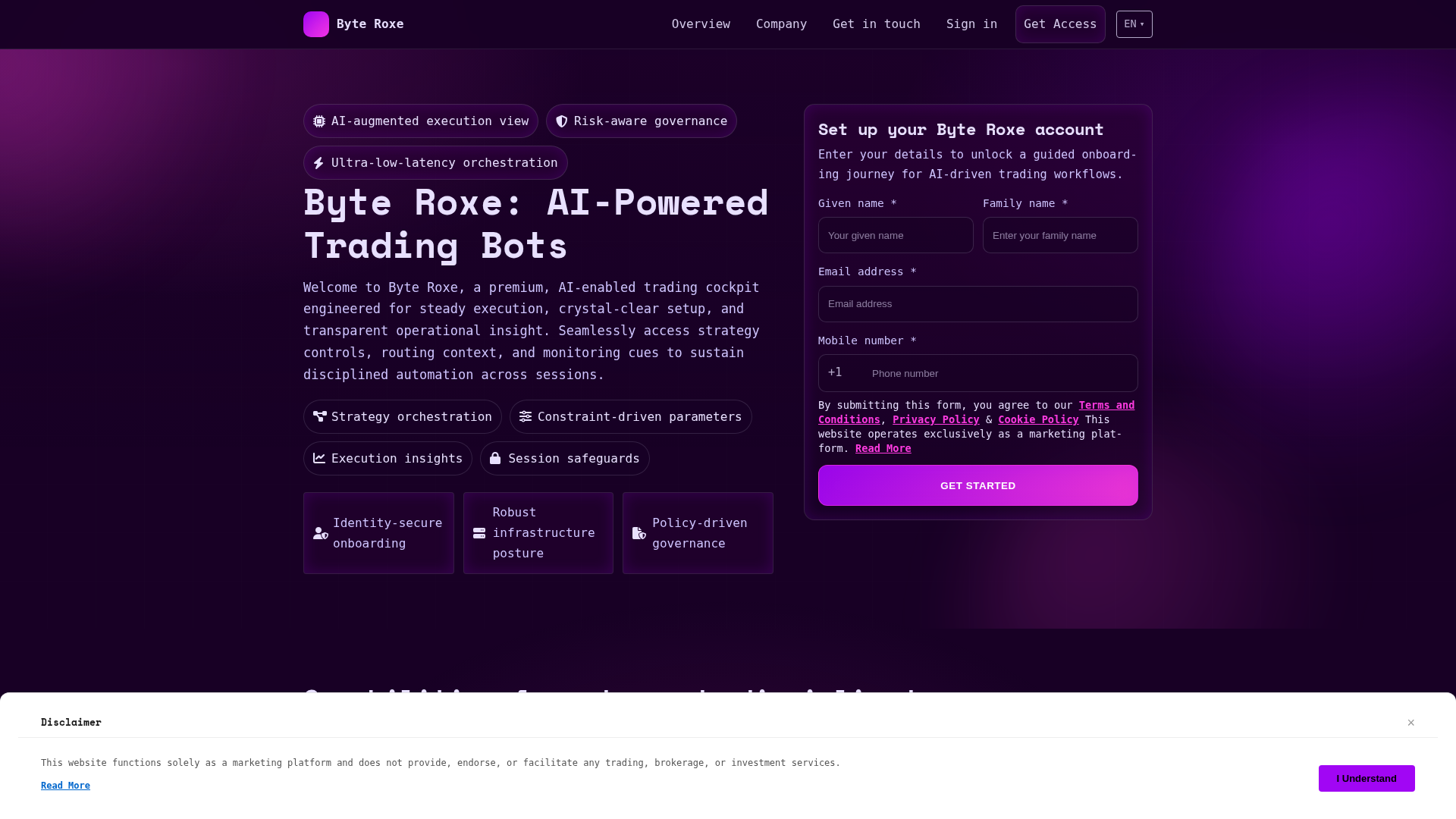 Screenshot of byteroxe.pro