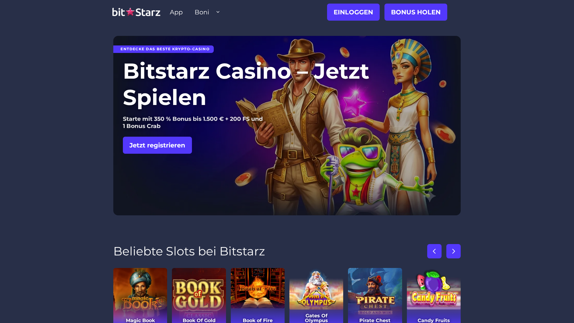 Screenshot of bitstarzcasinode.com